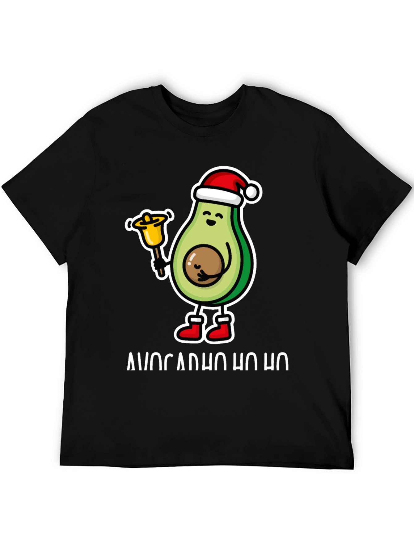 Black Avocado Ho Ho Christmas T-Shirt view 5