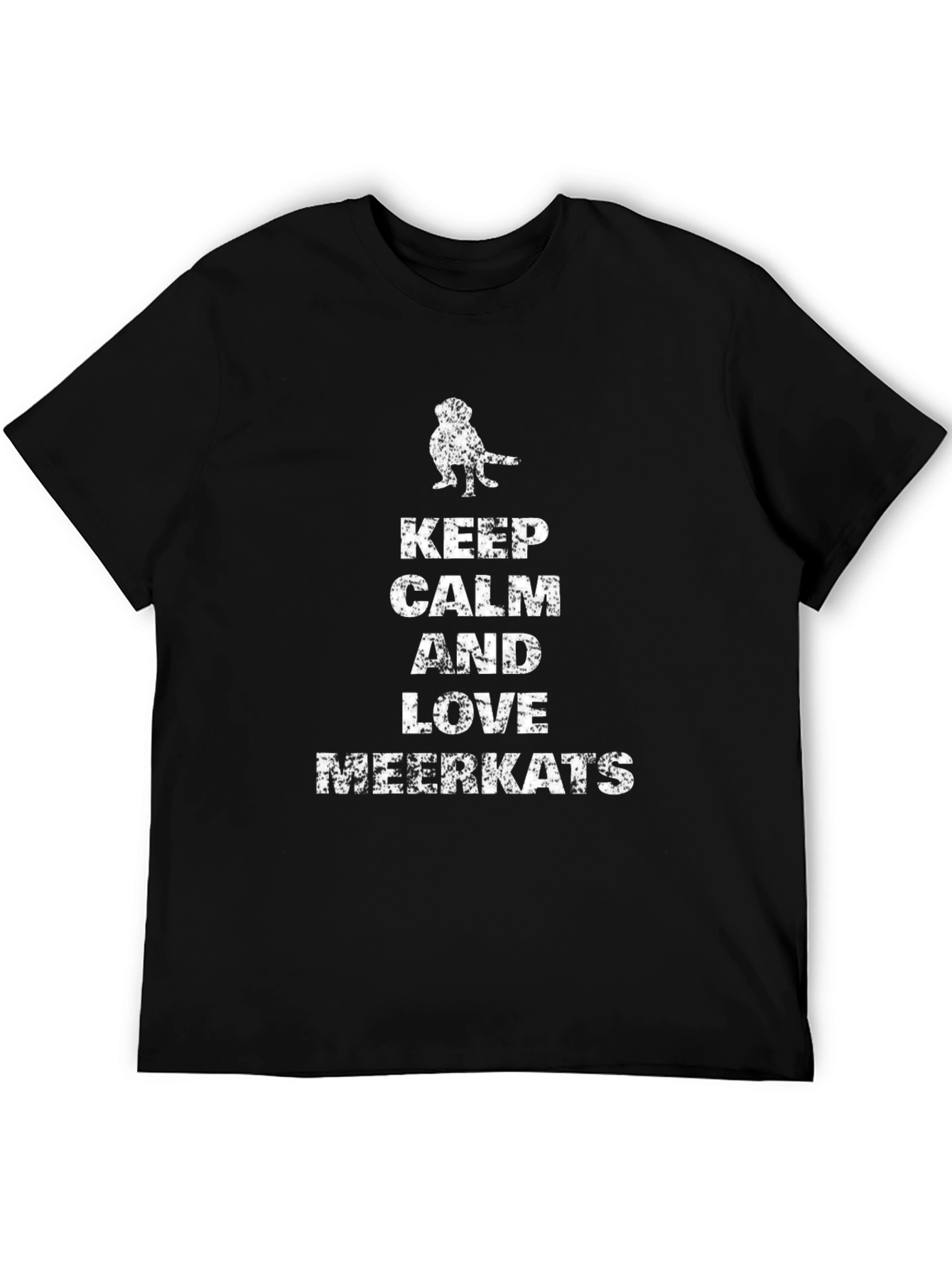 Black Keep Calm Love Meerkats Black Graphic Tee view 5