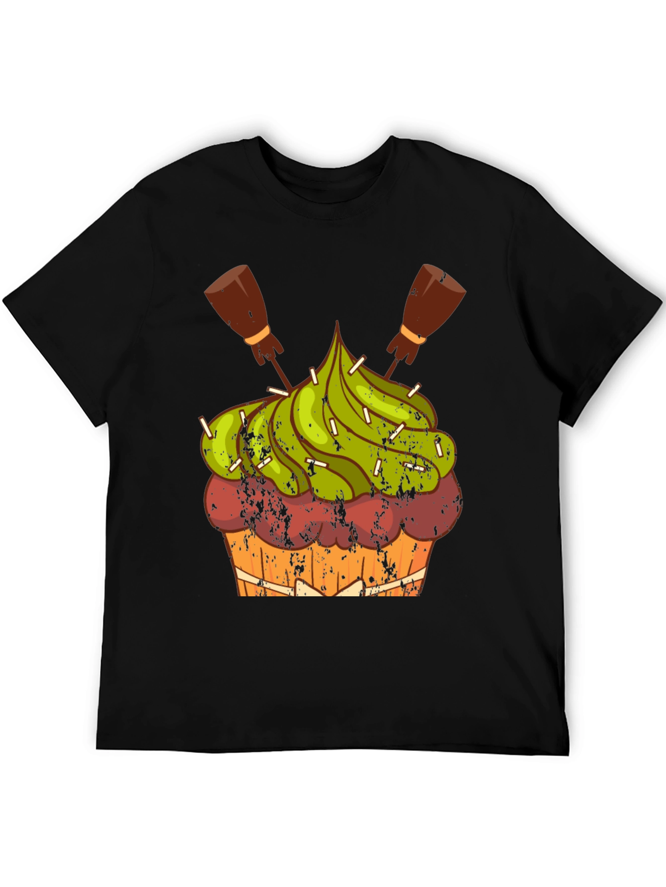 Black Cupcake Graphic Tee - Black view 5