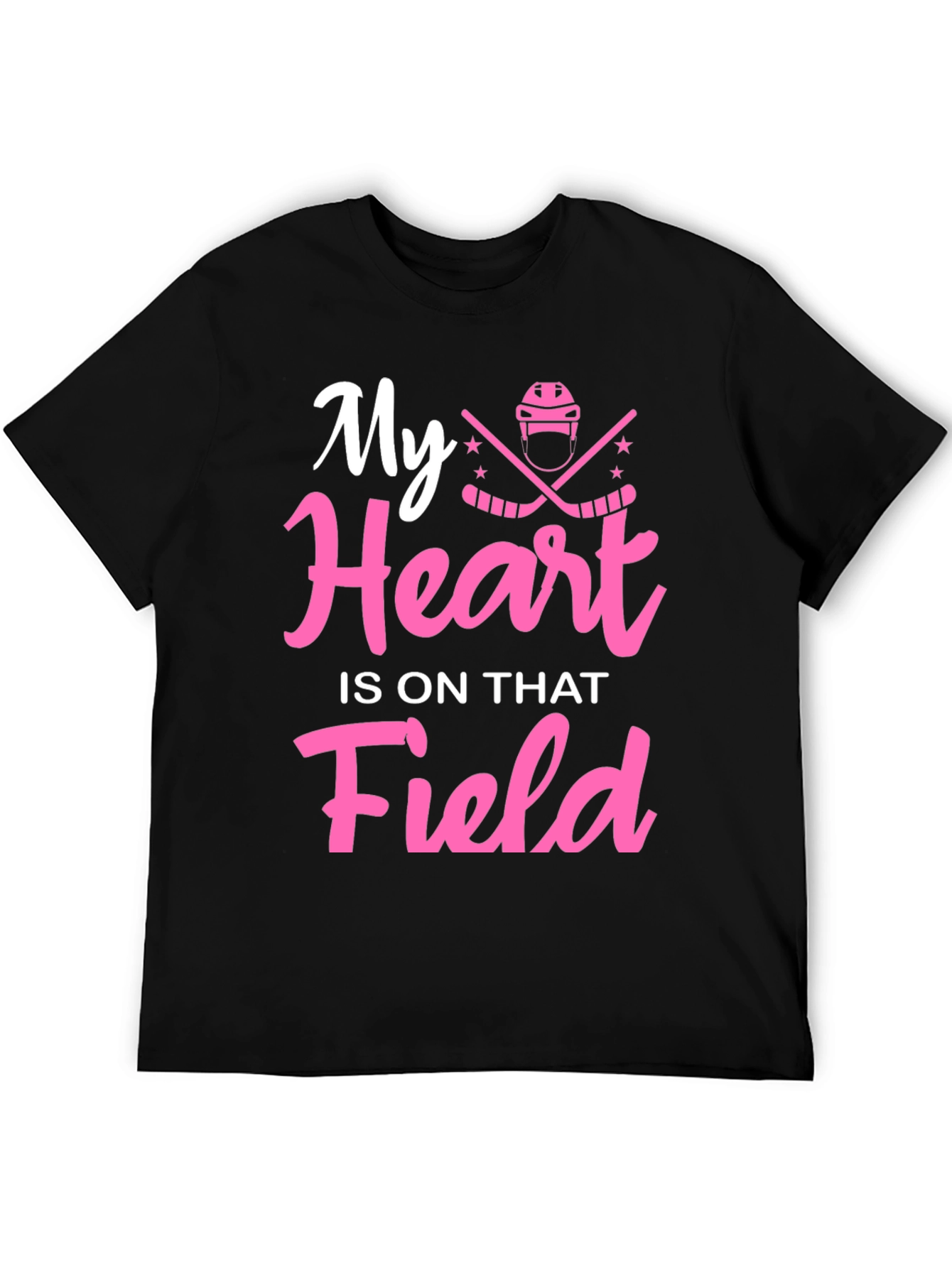 Black My Heart Is On That Field Hockey T-Shirt view 5