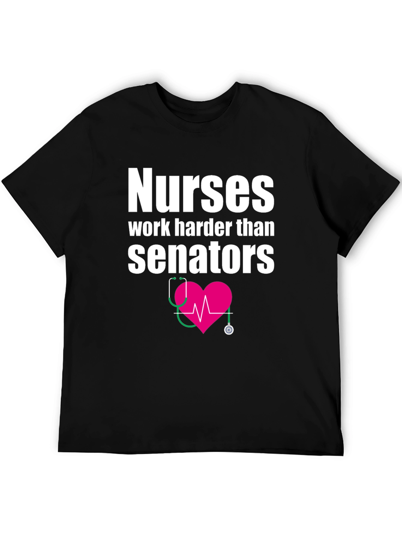 Black Nurses Work Harder Tee - Medical Hero T-Shirt view 5