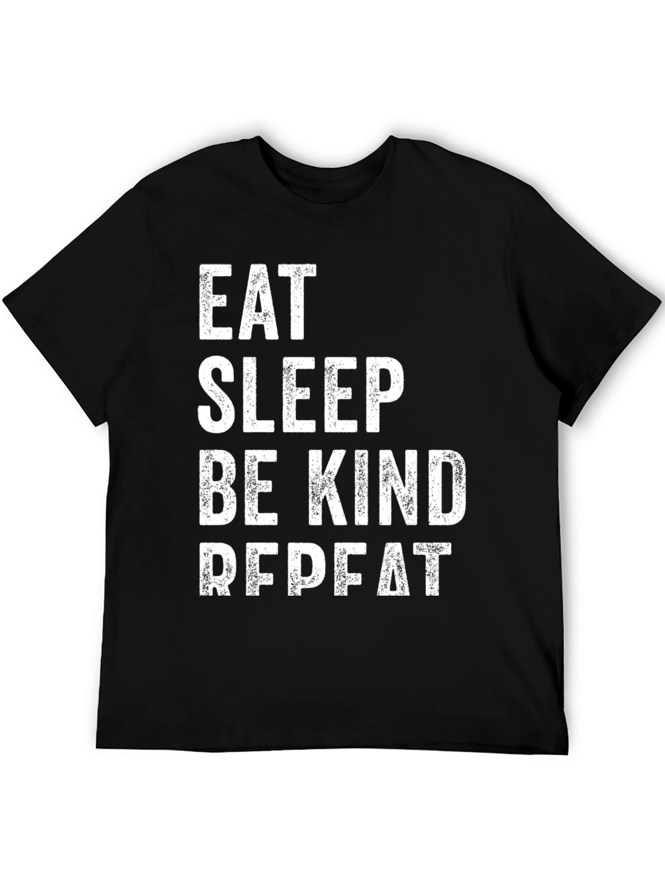 Black Eat Sleep Be Kind Repeat T-Shirt view 5