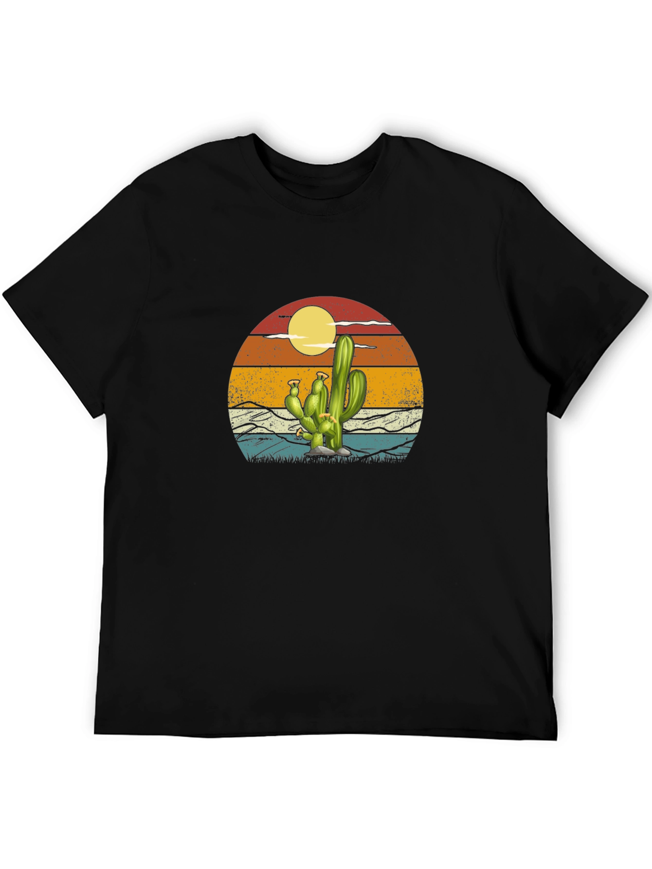 Black Cactus Sunset Graphic Tee - Desert Vibes view 5