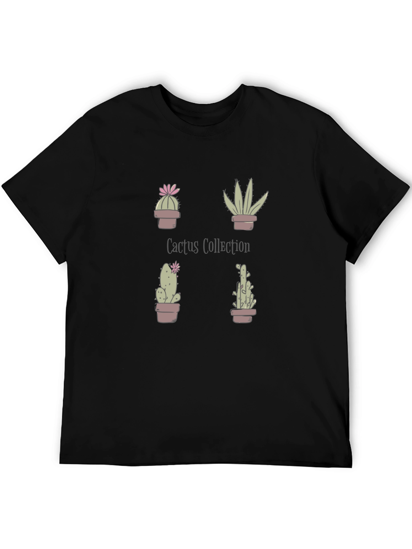 Black Cactus Collection Graphic Tee - Black view 5