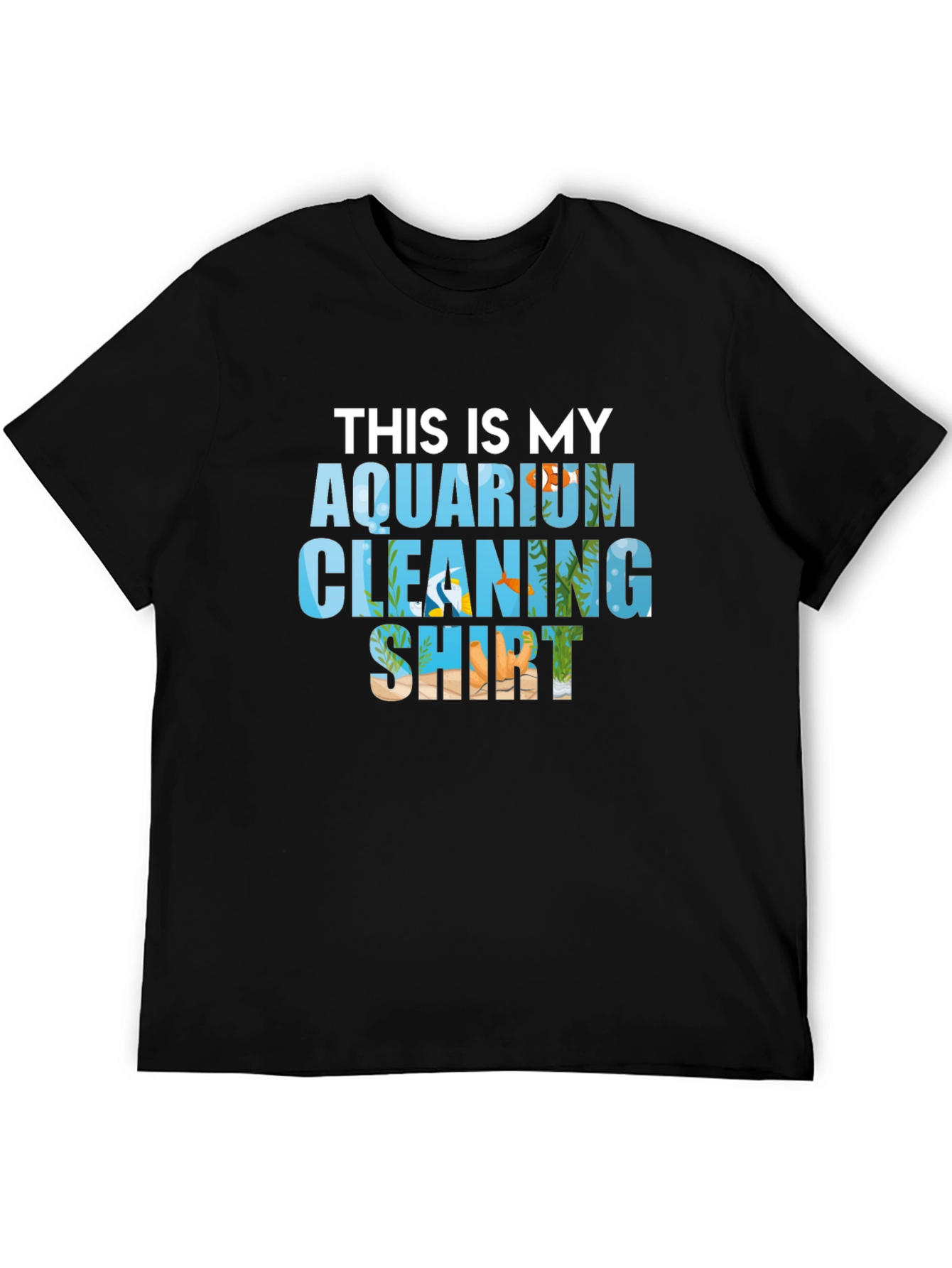 Black Aquarium Cleaning Shirt - Funny Fish Keeper Tee view 5