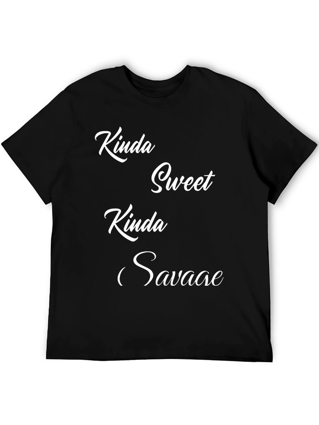 Black Kinda Sweet Kinda Savage Black T-Shirt view 5