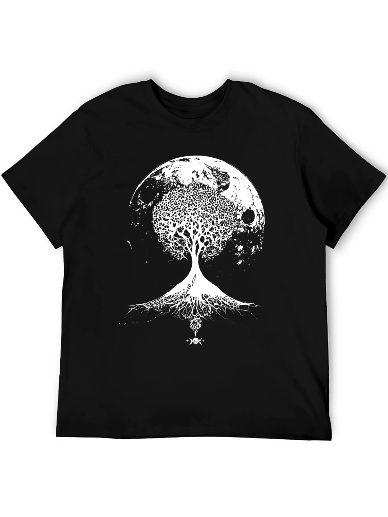 Black Tree of Life Moon Graphic Tee view 5