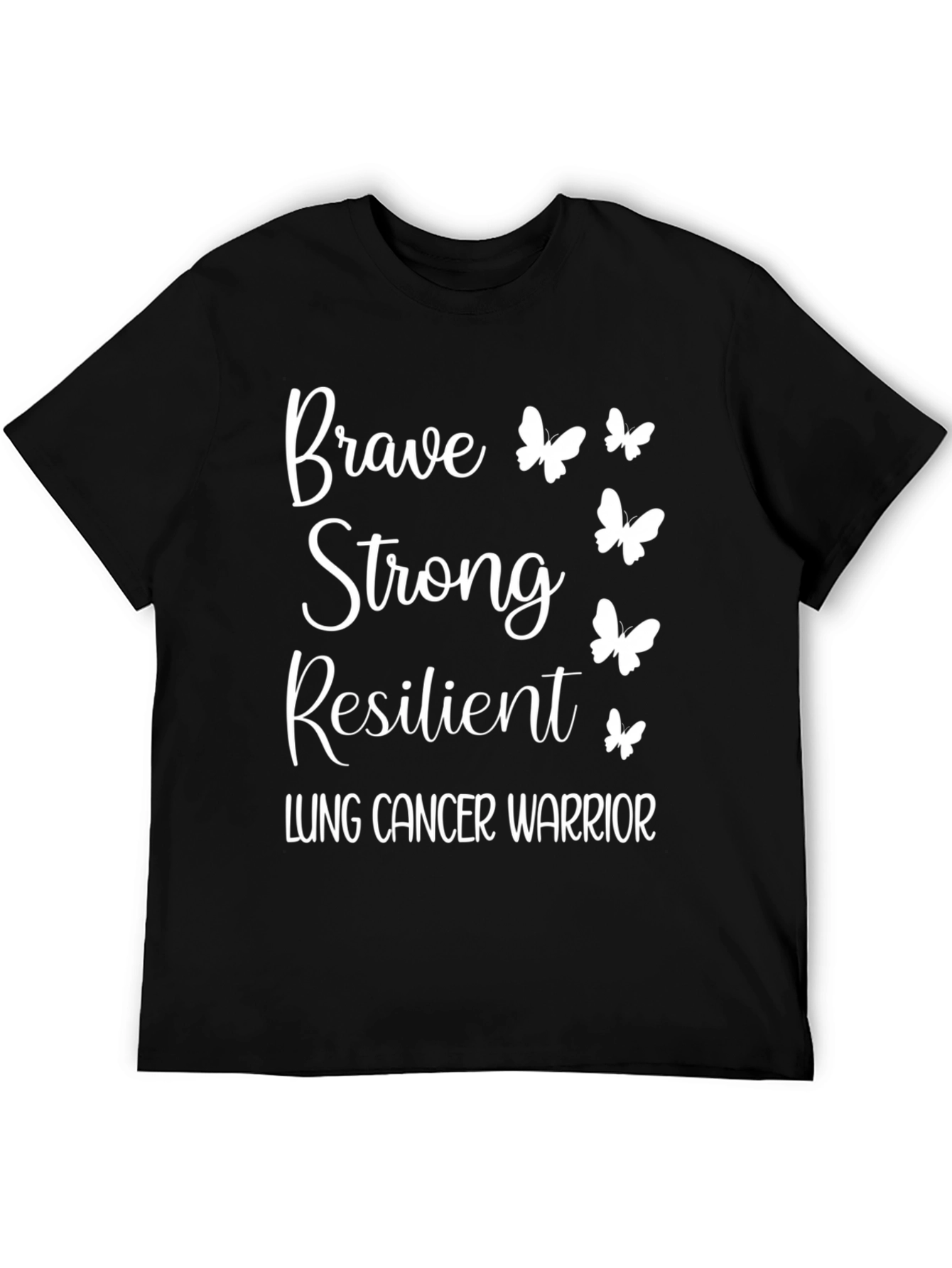Brave Strong Resilient Lung Cancer Warrior T-Shirt - 5