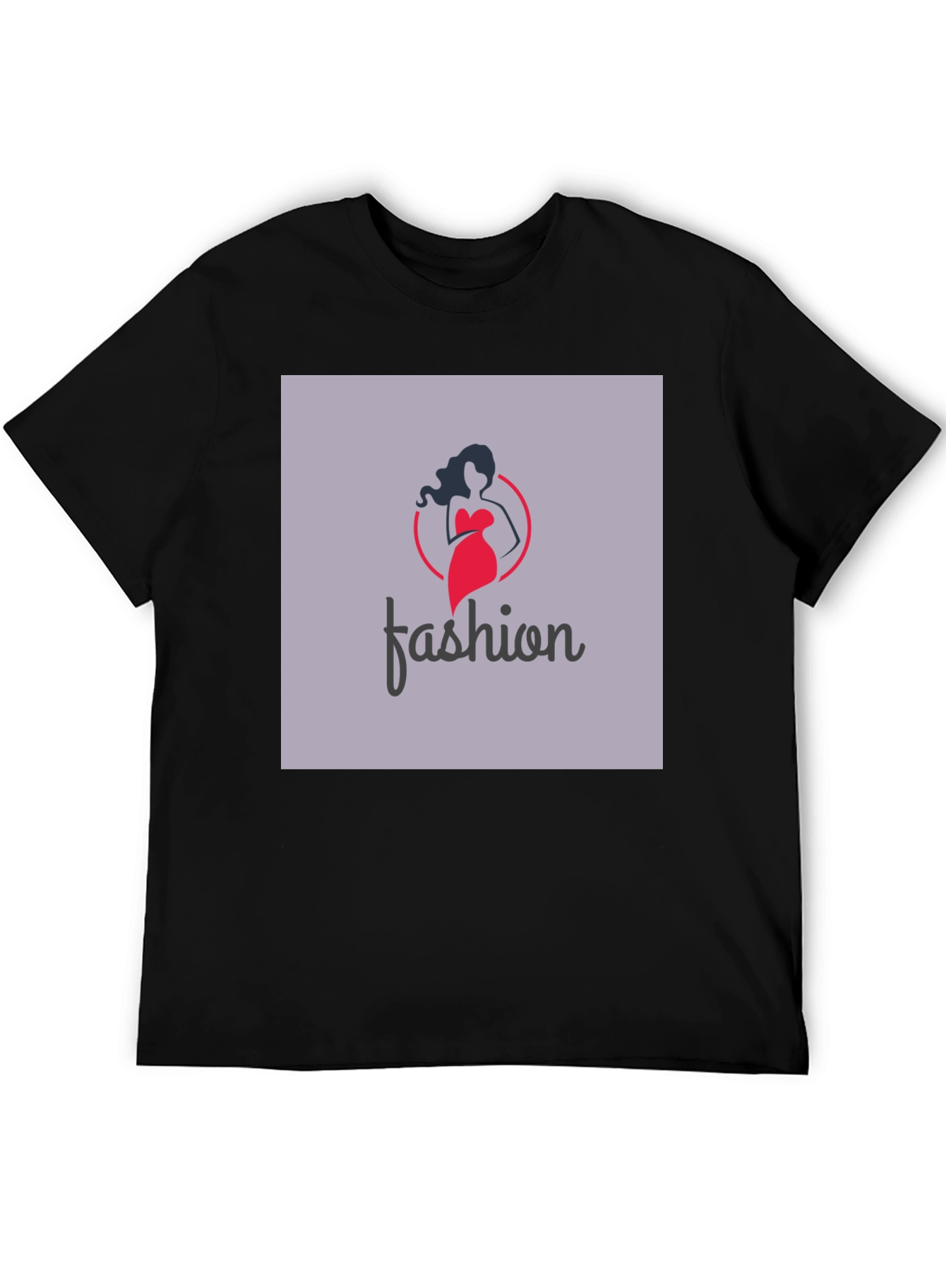 Stylish Fashion Logo Black T-Shirt - 5