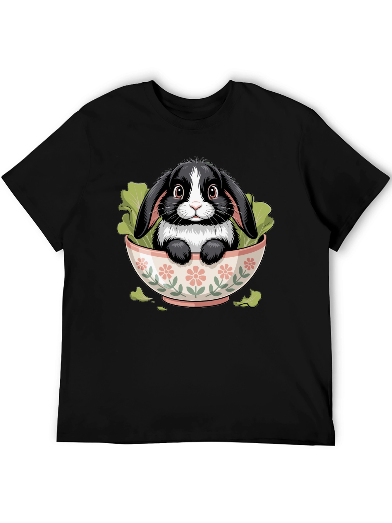 Black Bunny in Bowl Graphic Tee view 5