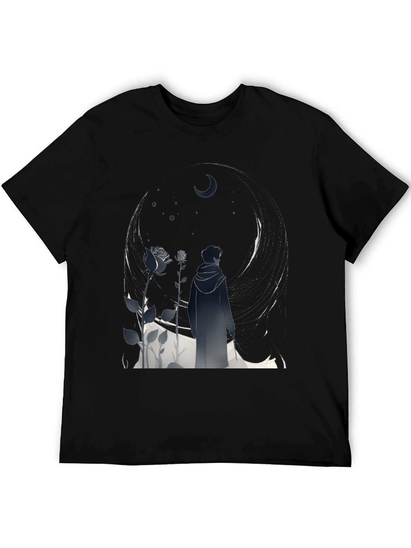 Black Midnight Bloom Graphic Tee view 5