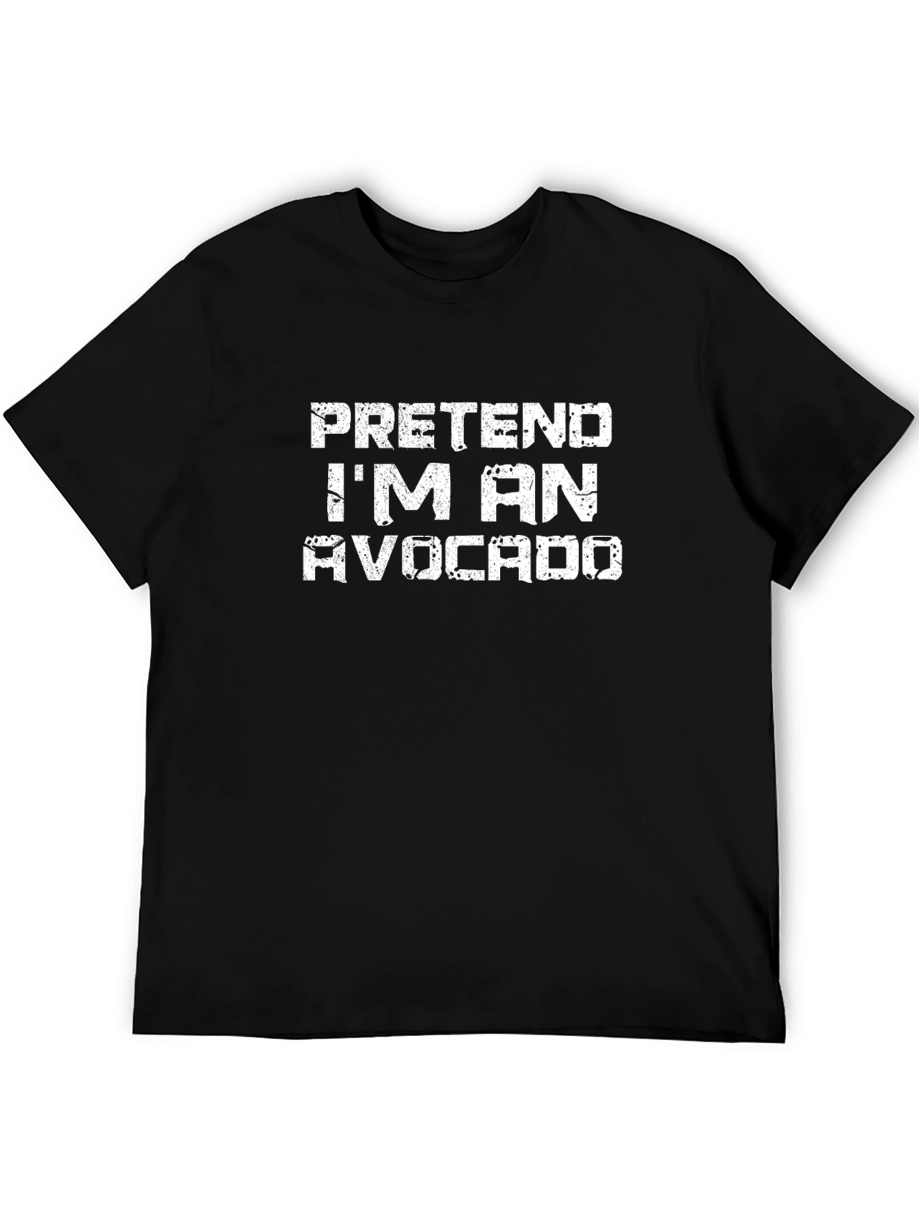 Black Pretend I'm An Avocado Funny Graphic T-Shirt view 5