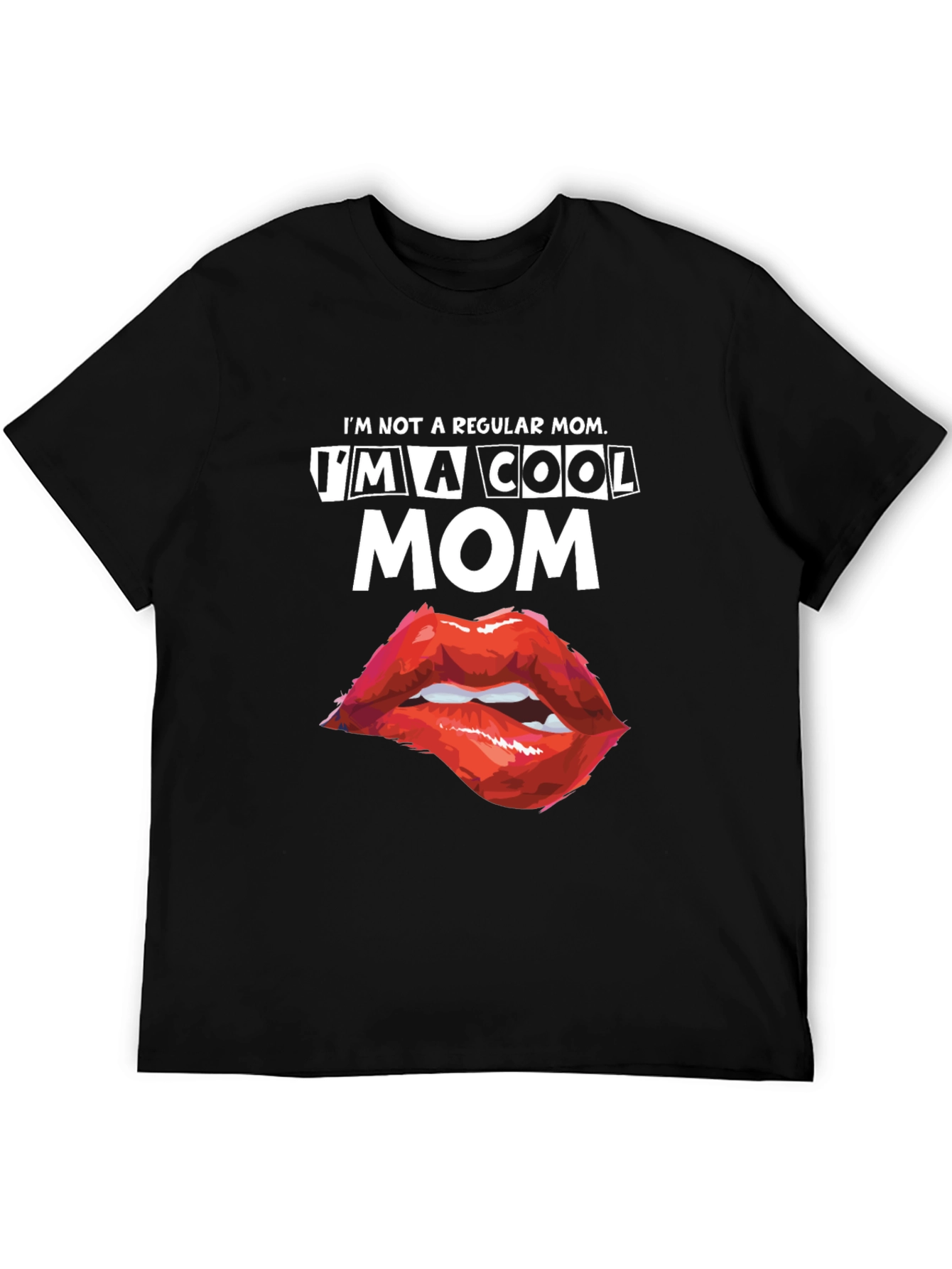 Black Cool Mom Graphic Tee - Trendy Women's T-Shirt view 5