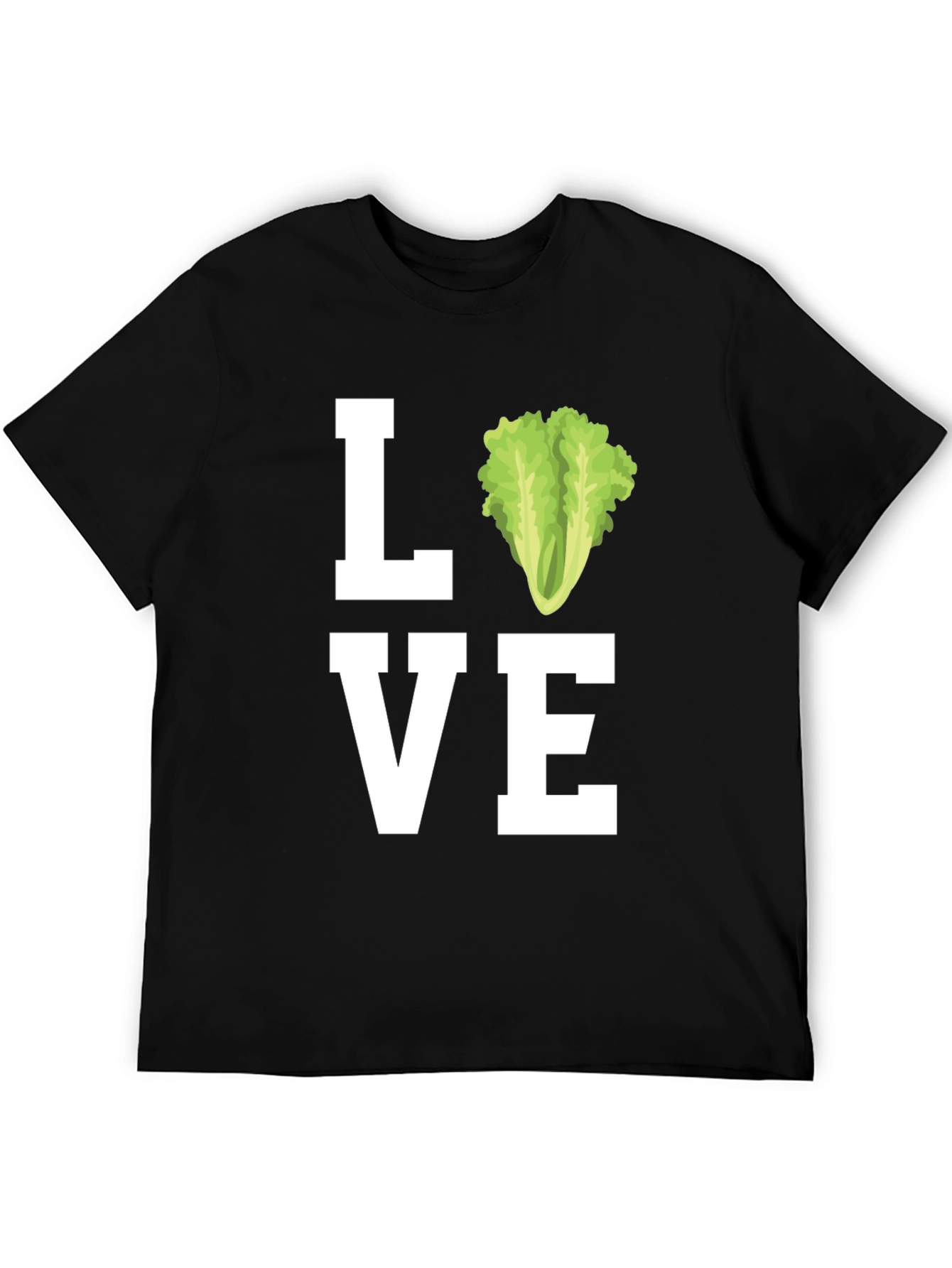Black Love Lettuce T-Shirt - Funny Vegetarian Tee view 5