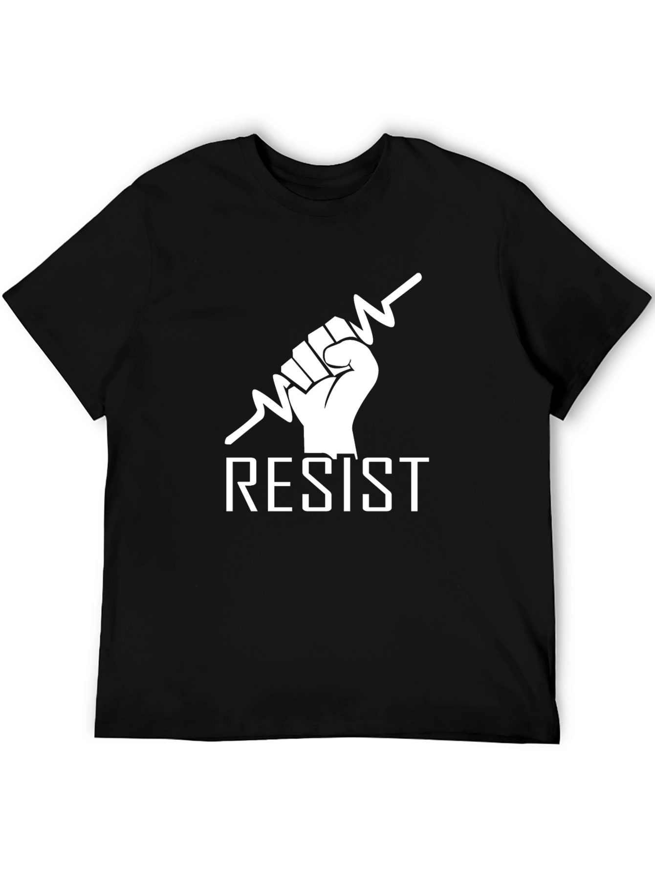Black Resist Graphic Tee - Bold Statement Shirt view 5