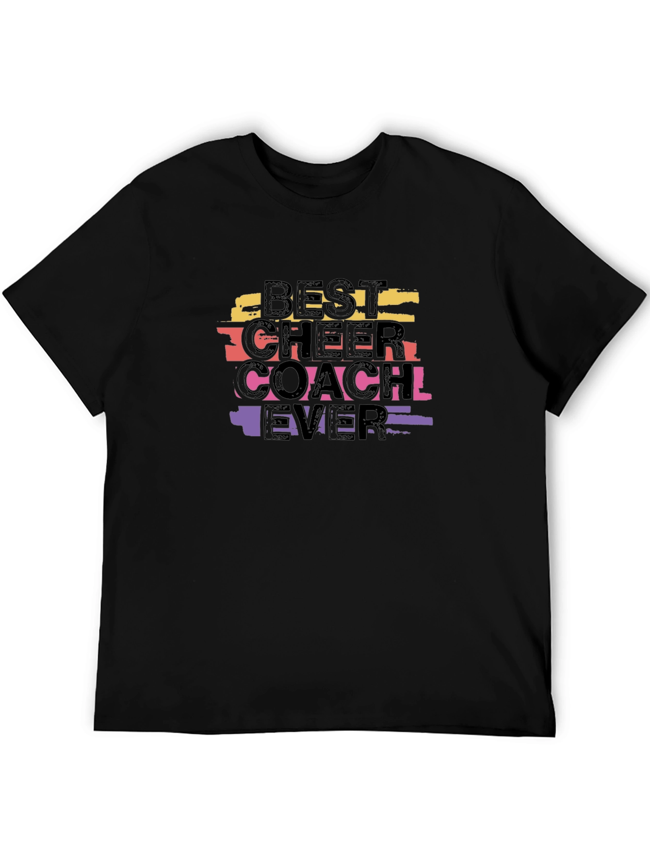 Black Best Cheer Coach Ever Graphic Tee view 5