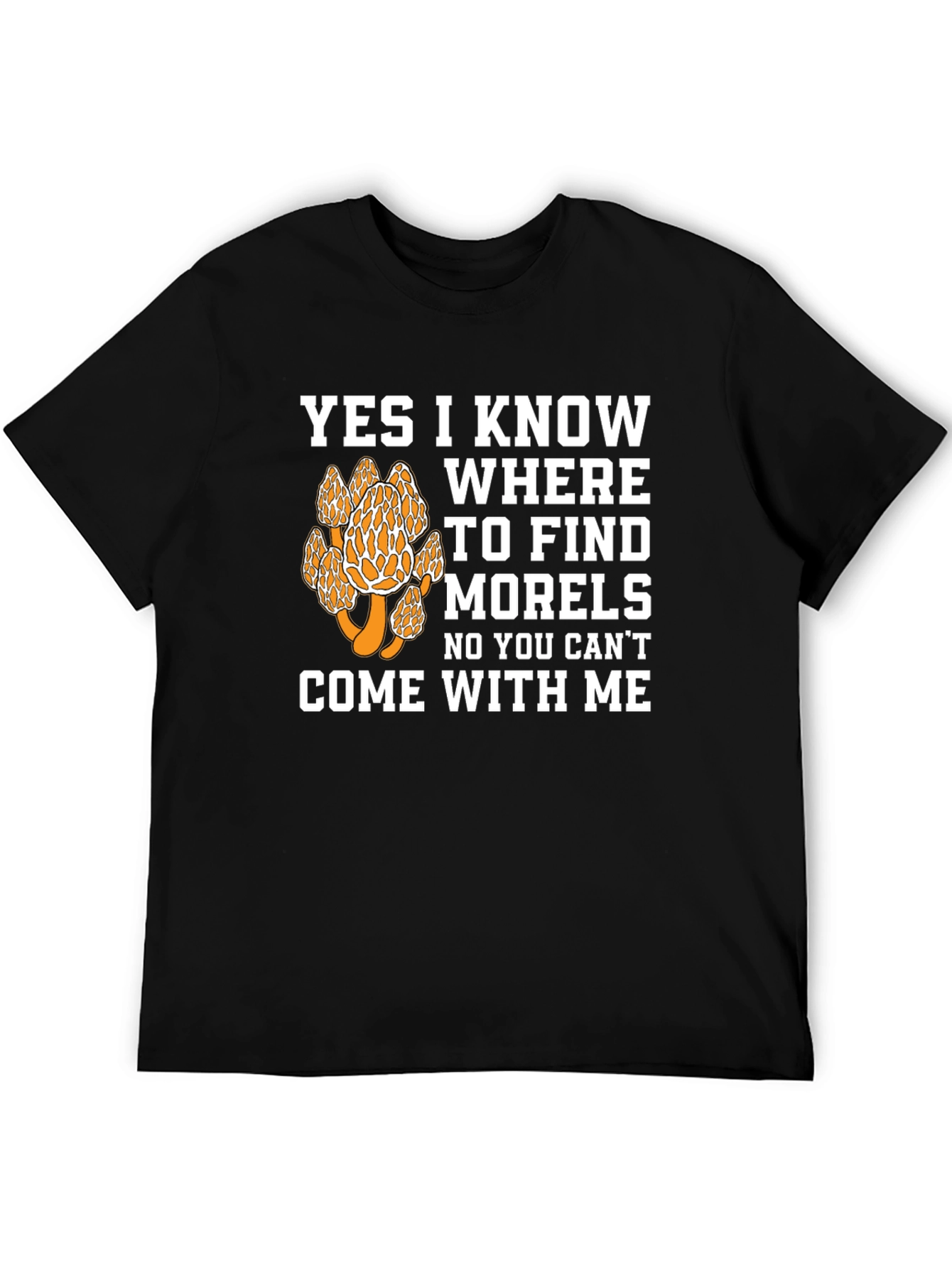 Black Morel Mushroom Hunting T-Shirt view 5