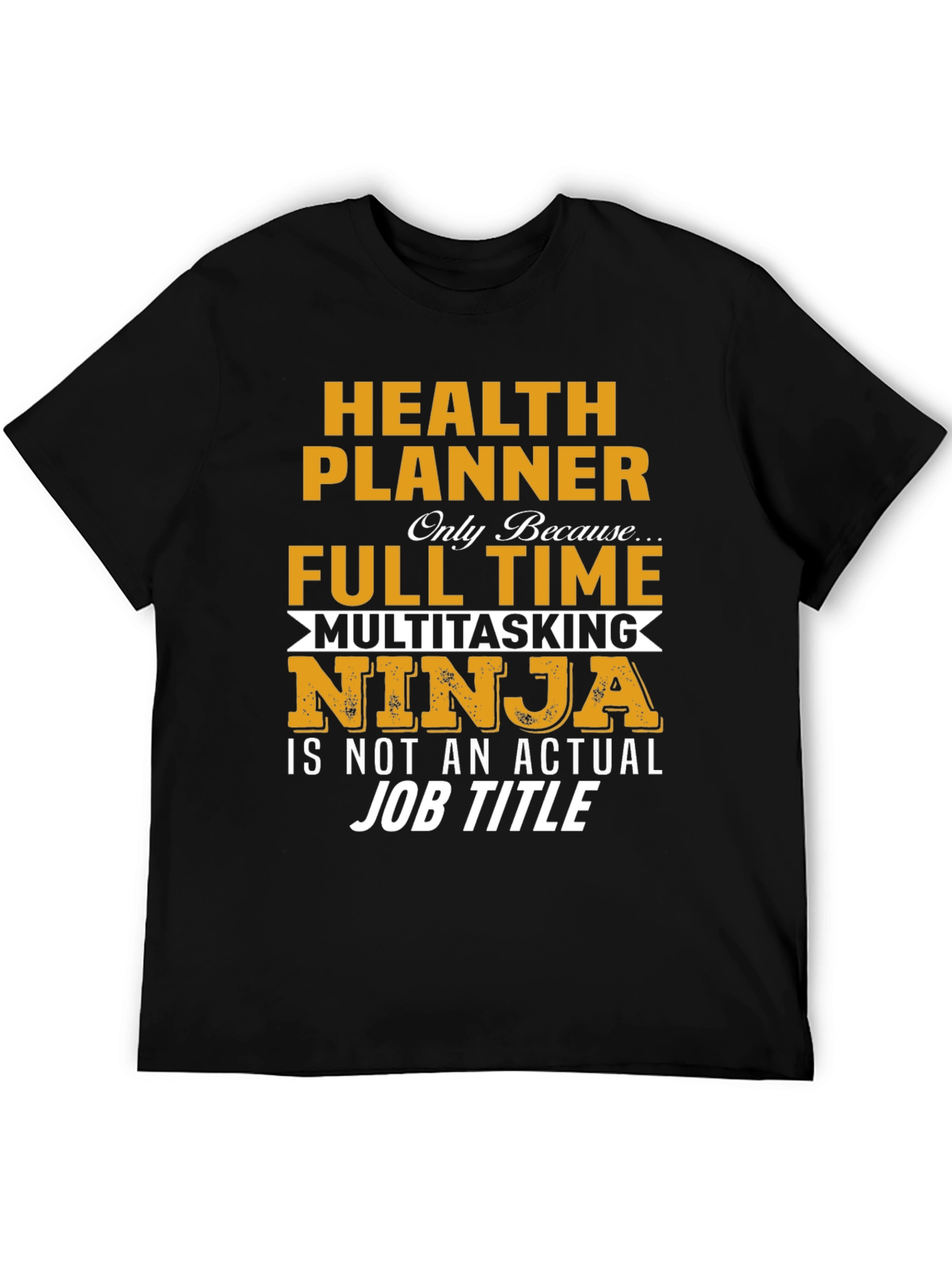 Black Health Planner Multitasking Ninja T-Shirt view 5