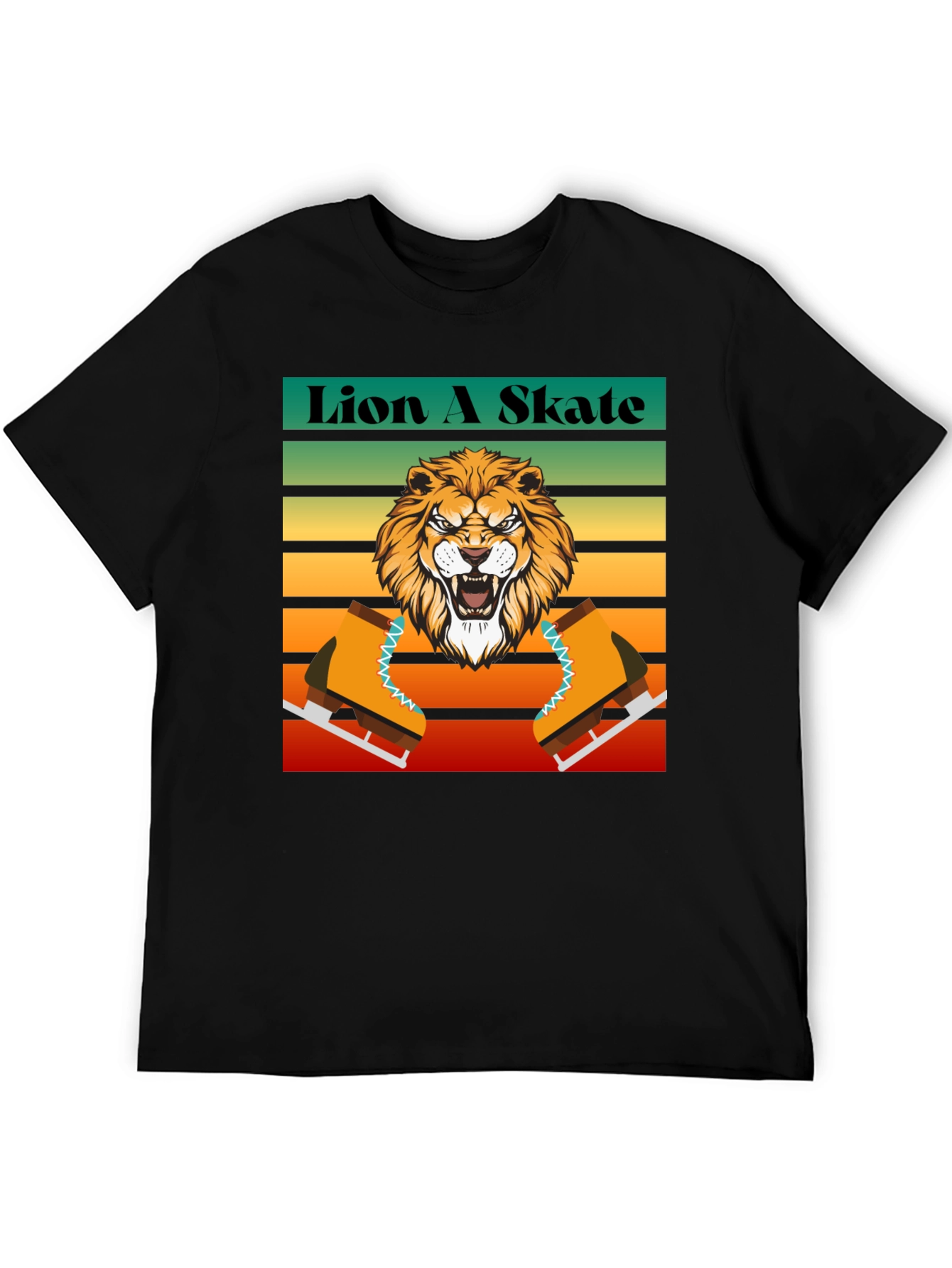 Black Lion A Skate Graphic T-Shirt view 5