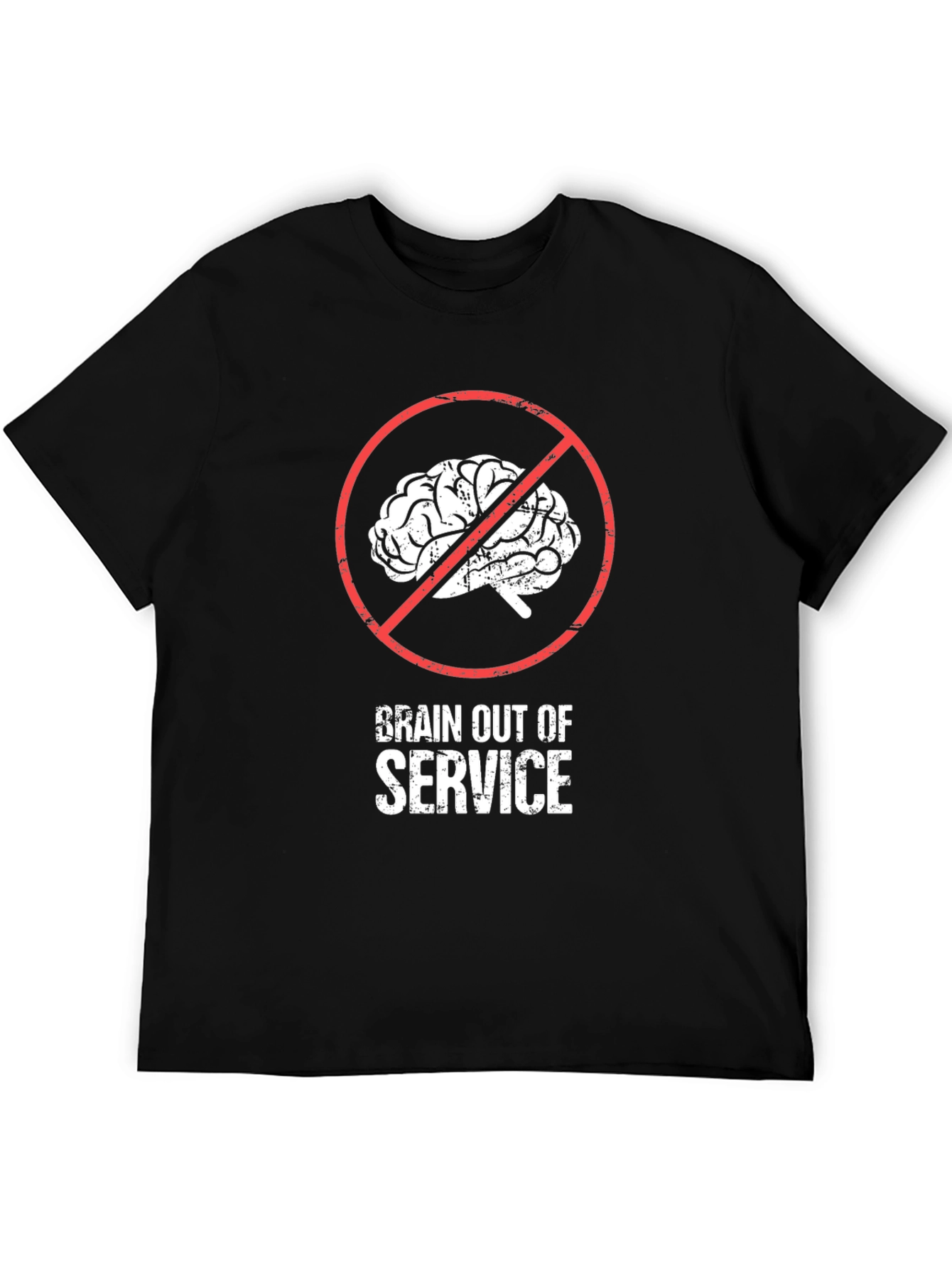 Black Brain Out of Service T-Shirt view 5