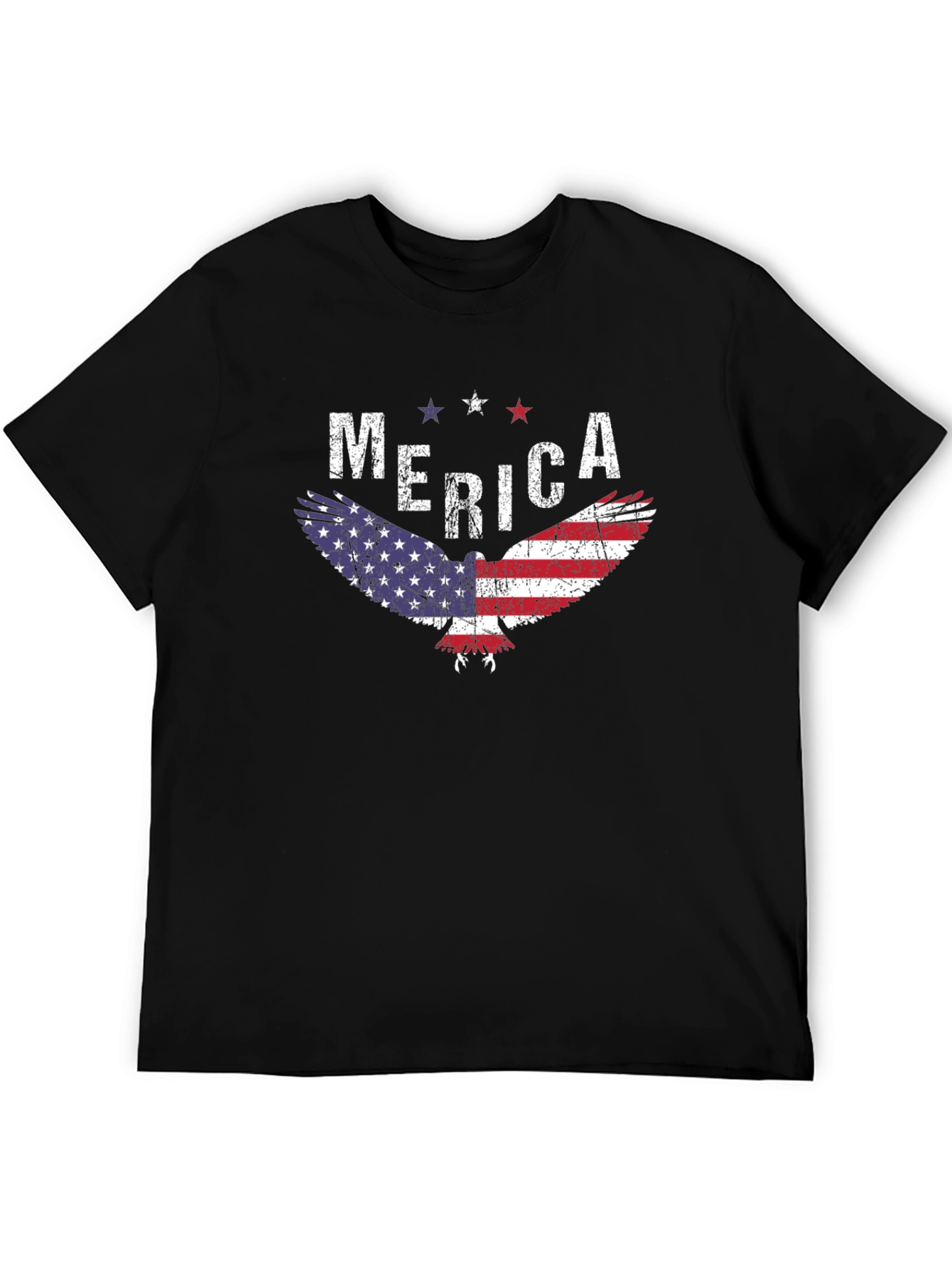 Black Patriotic Eagle 'Merica Graphic Tee view 5