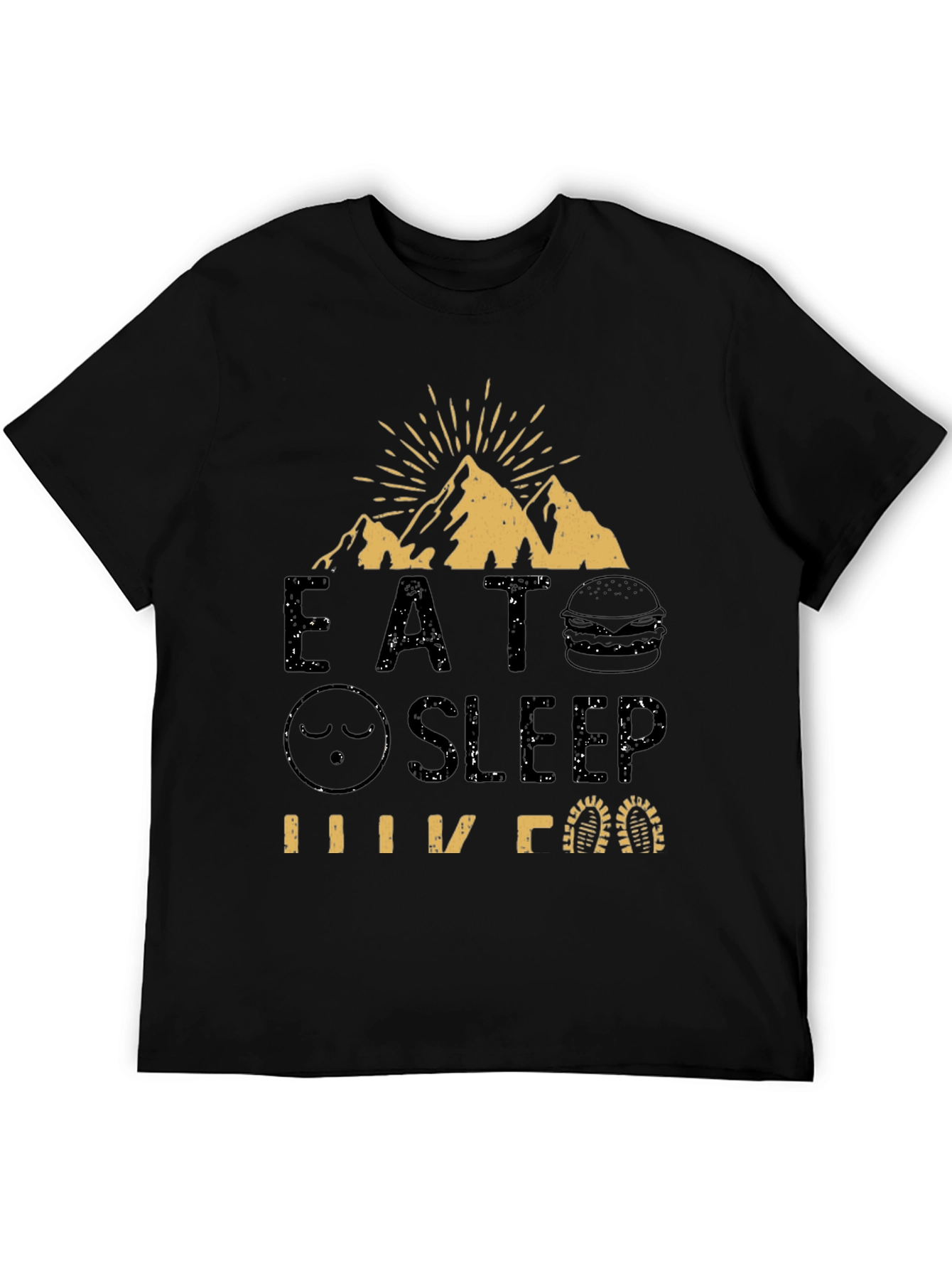 Black Eat Sleep Hike T-Shirt - Adventure Tee view 5