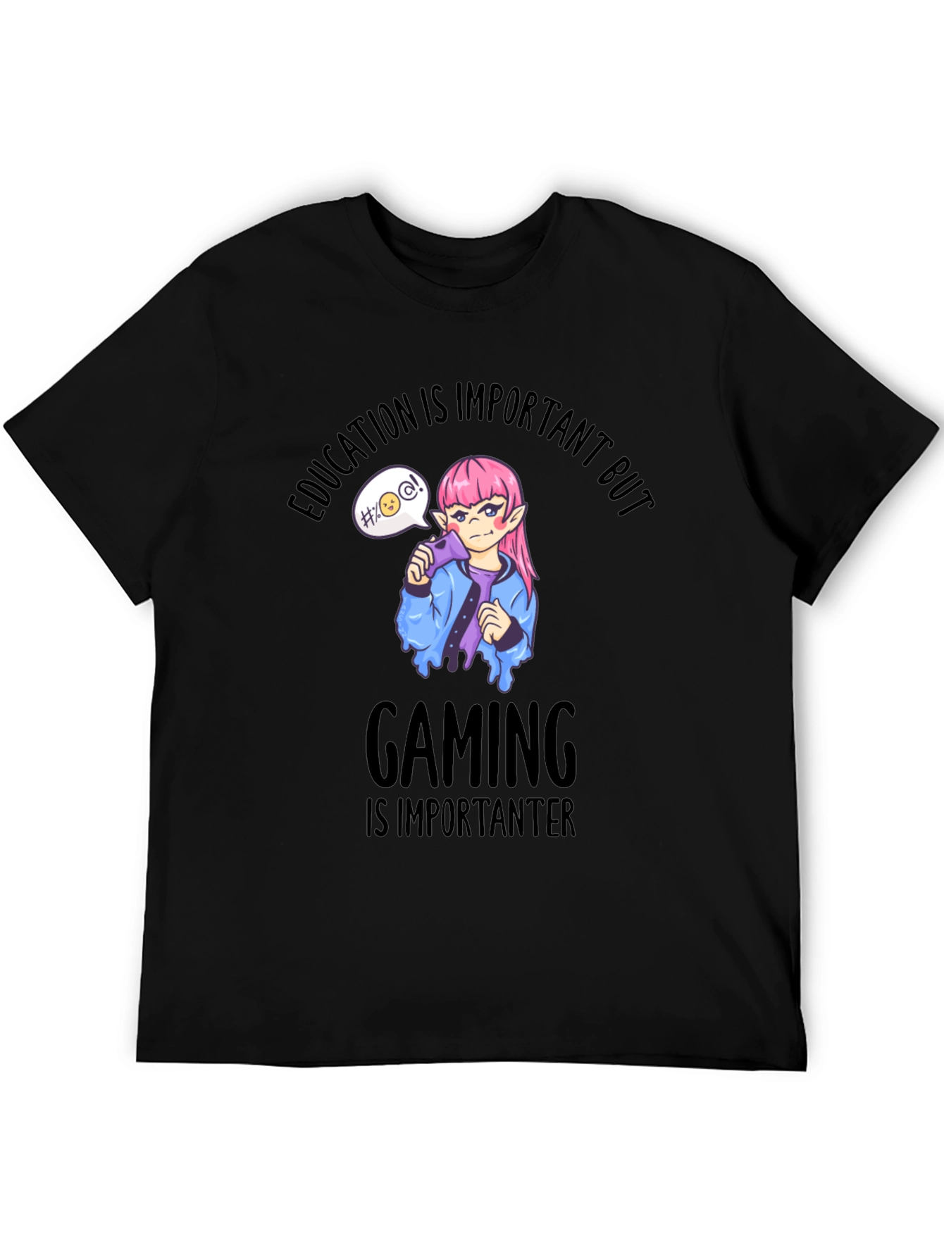 Black Gaming is Importanter T-Shirt view 5
