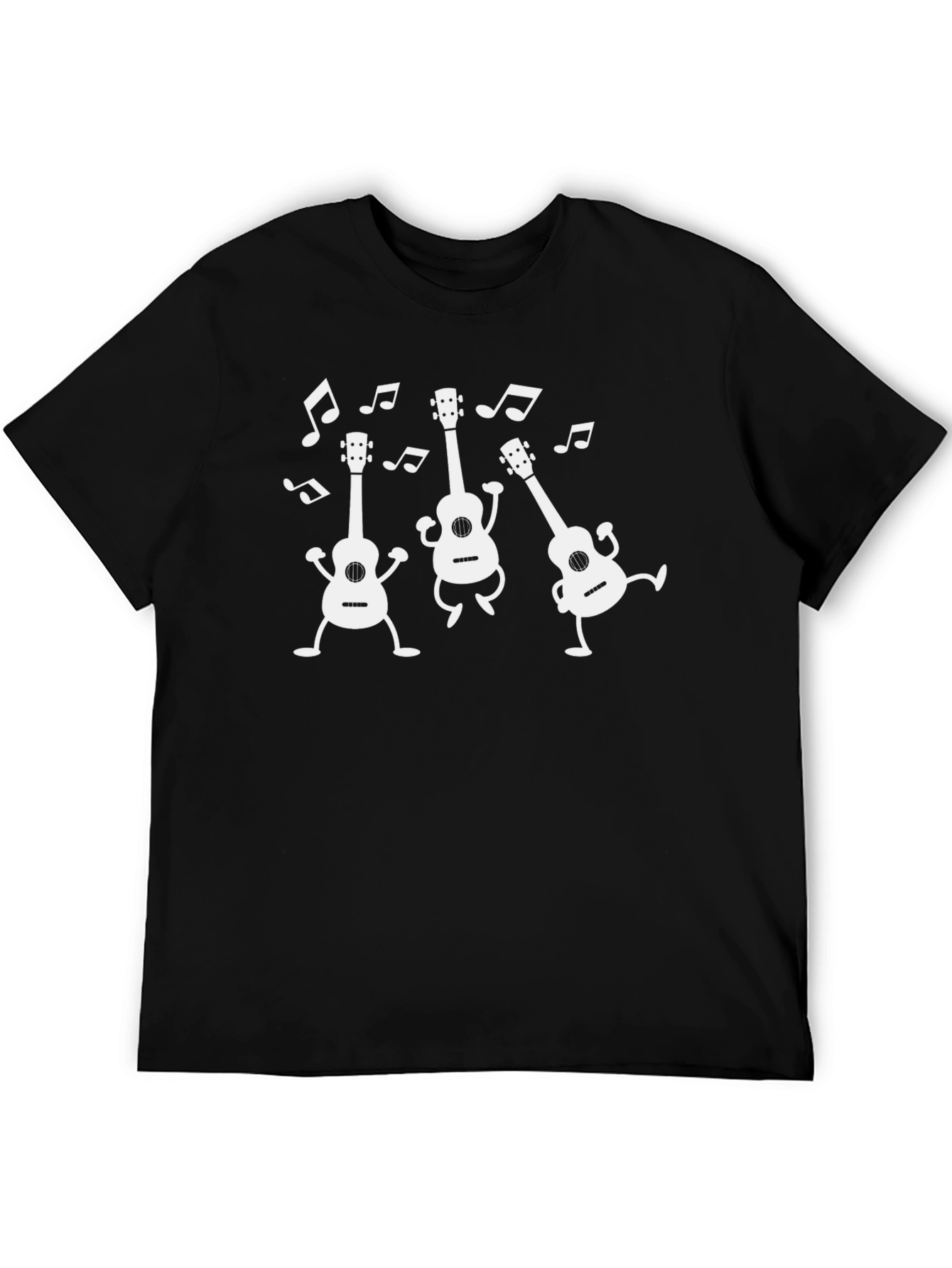 Black Dancing Ukuleles Black Graphic Tee view 5