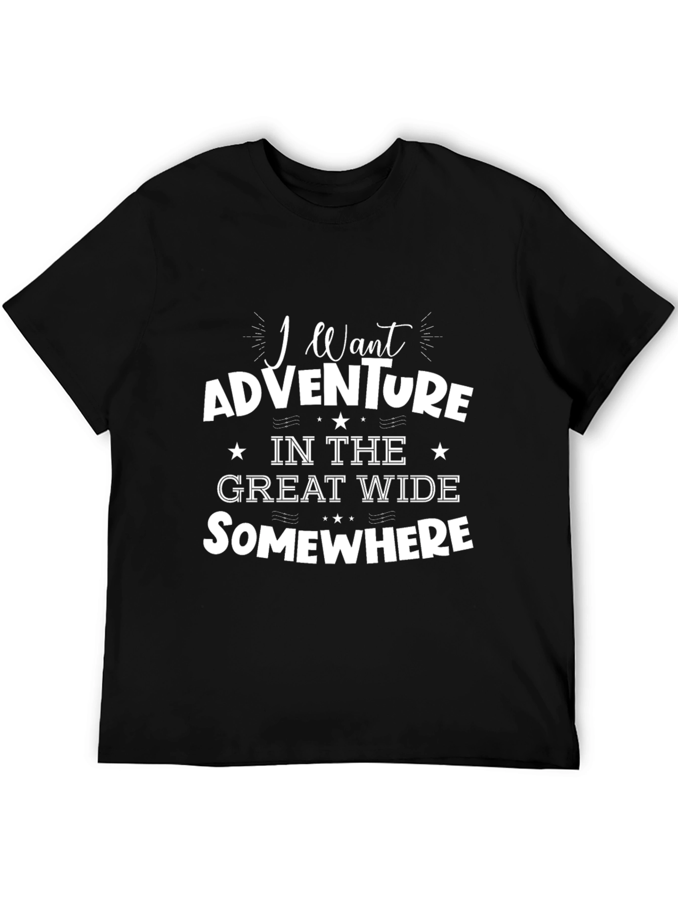 Black Adventure Seeker Black Graphic Tee view 5