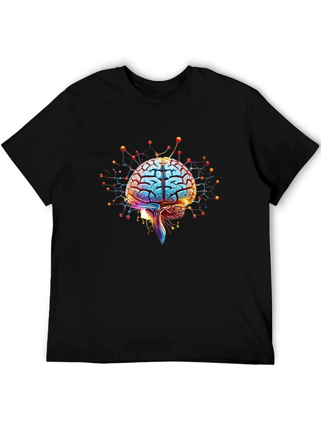 Black Brain Network Graphic Tee view 5
