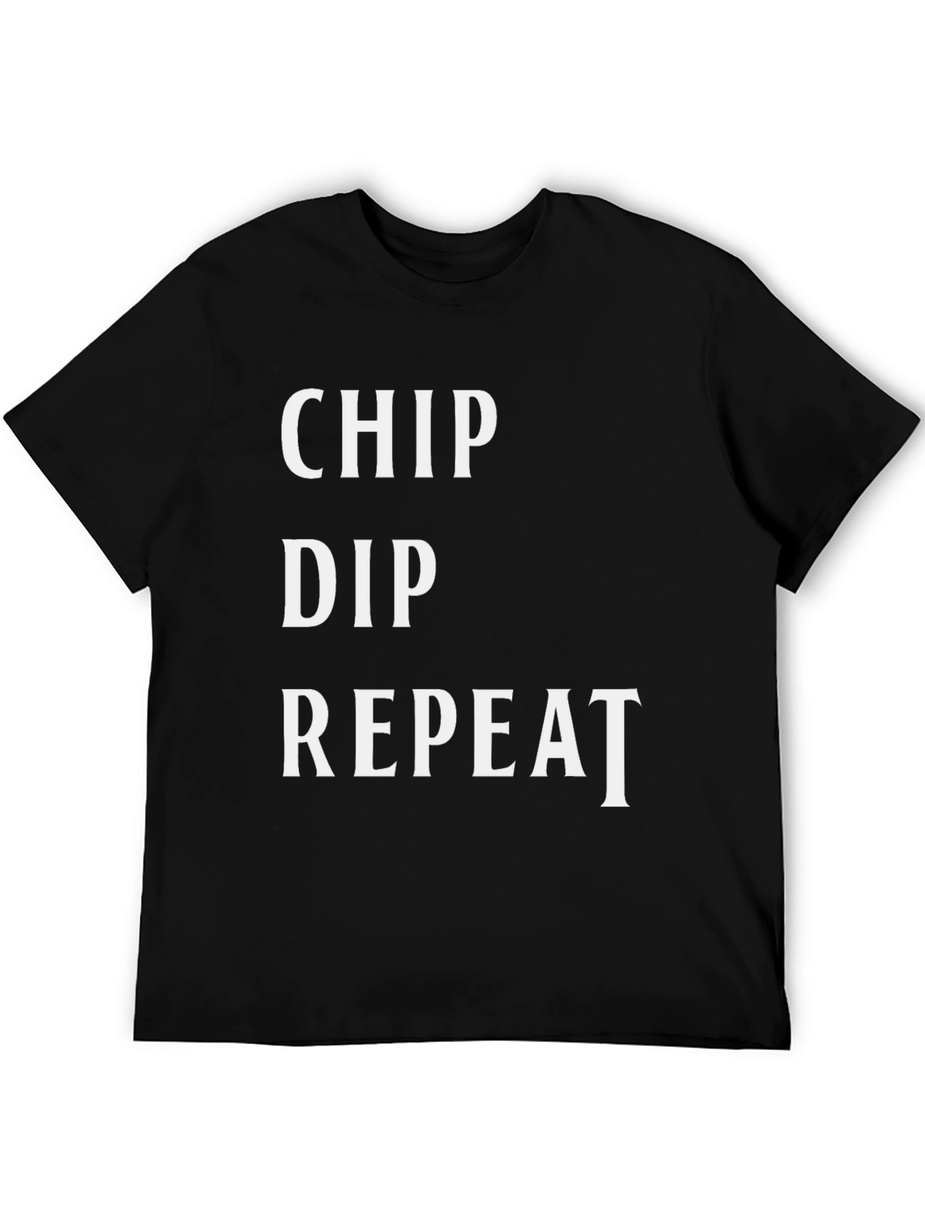 Black Chip Dip Repeat Black Graphic T-Shirt view 5