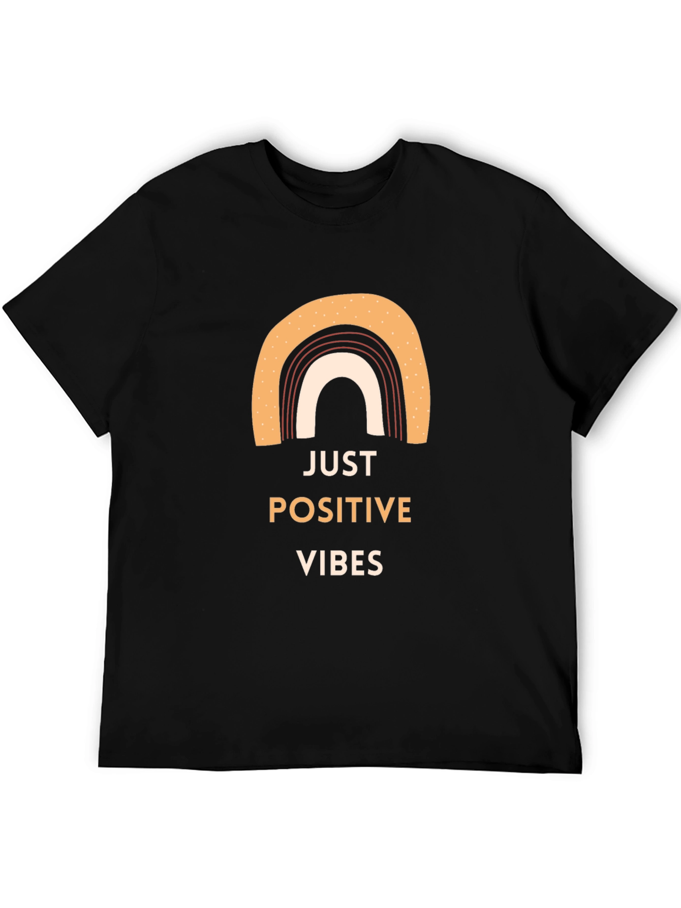 Black Just Positive Vibes T-Shirt | Casual Wear view 5