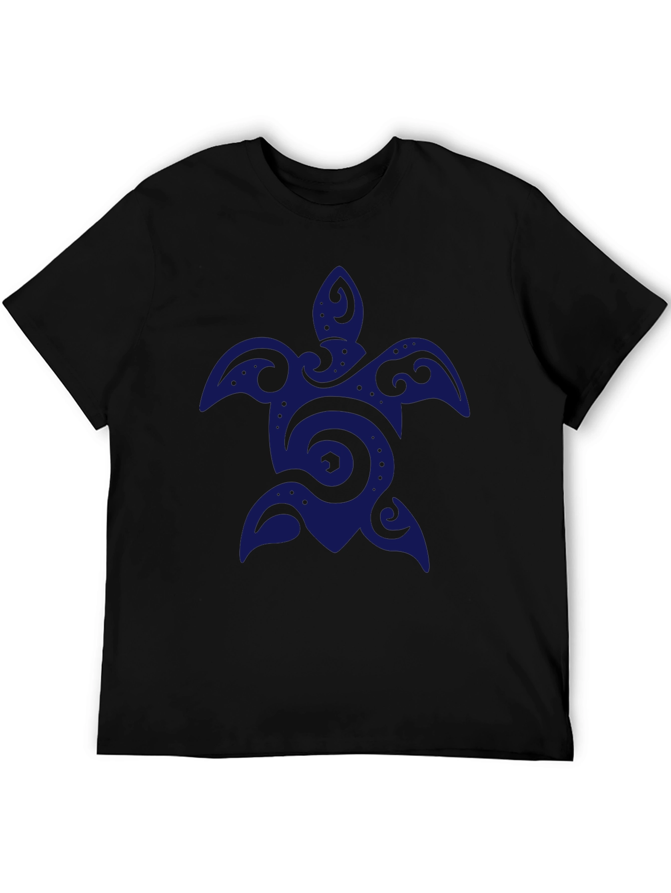 Black Men's Black Turtle Graphic T-Shirt view 5