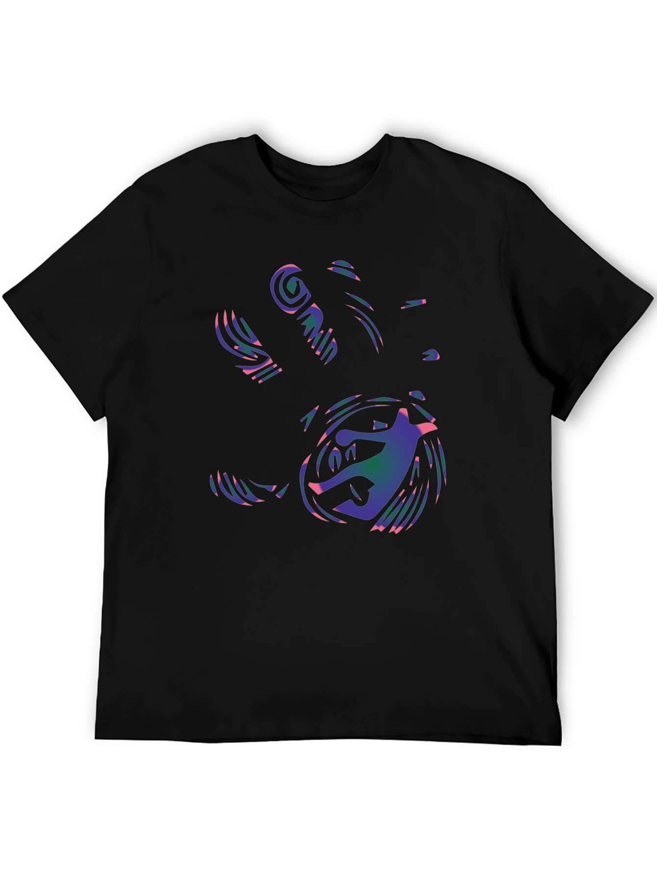 Black Abstract Handprint Sports T-Shirt view 5