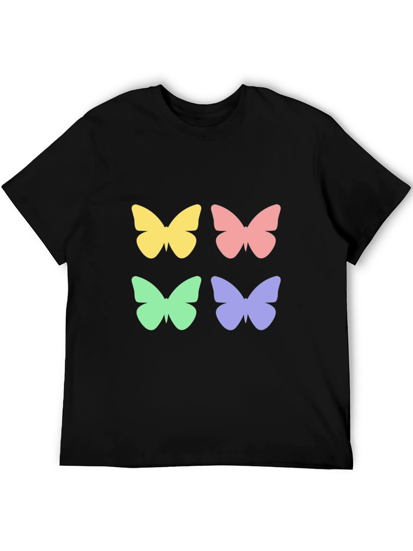 Black Butterfly Graphic Tee - Stylish Casual Wear view 5