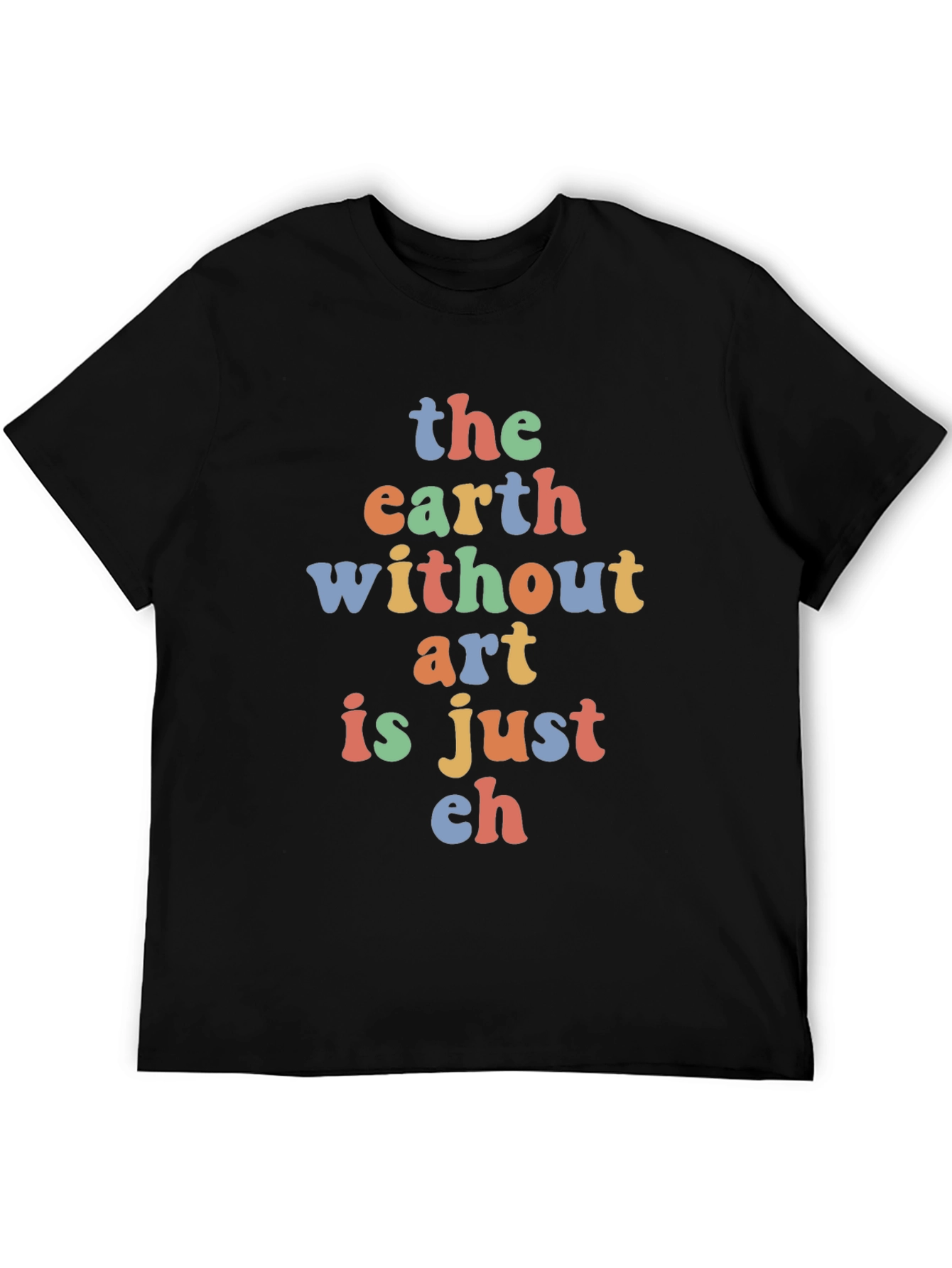 Black Art Lover's T-Shirt: "The Earth Without Art is Just Eh" view 5