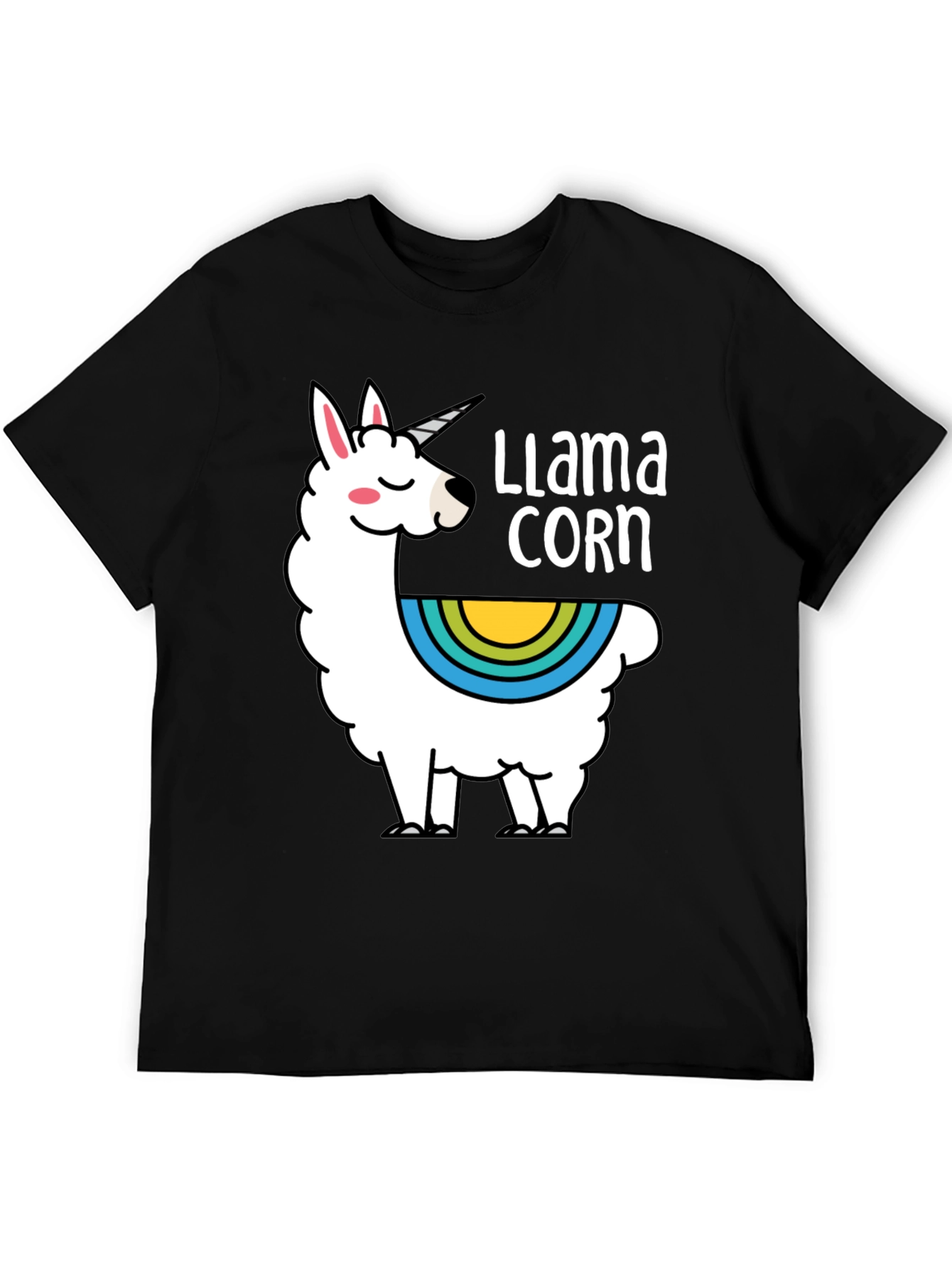 Black Llama Corn Black T-Shirt view 5