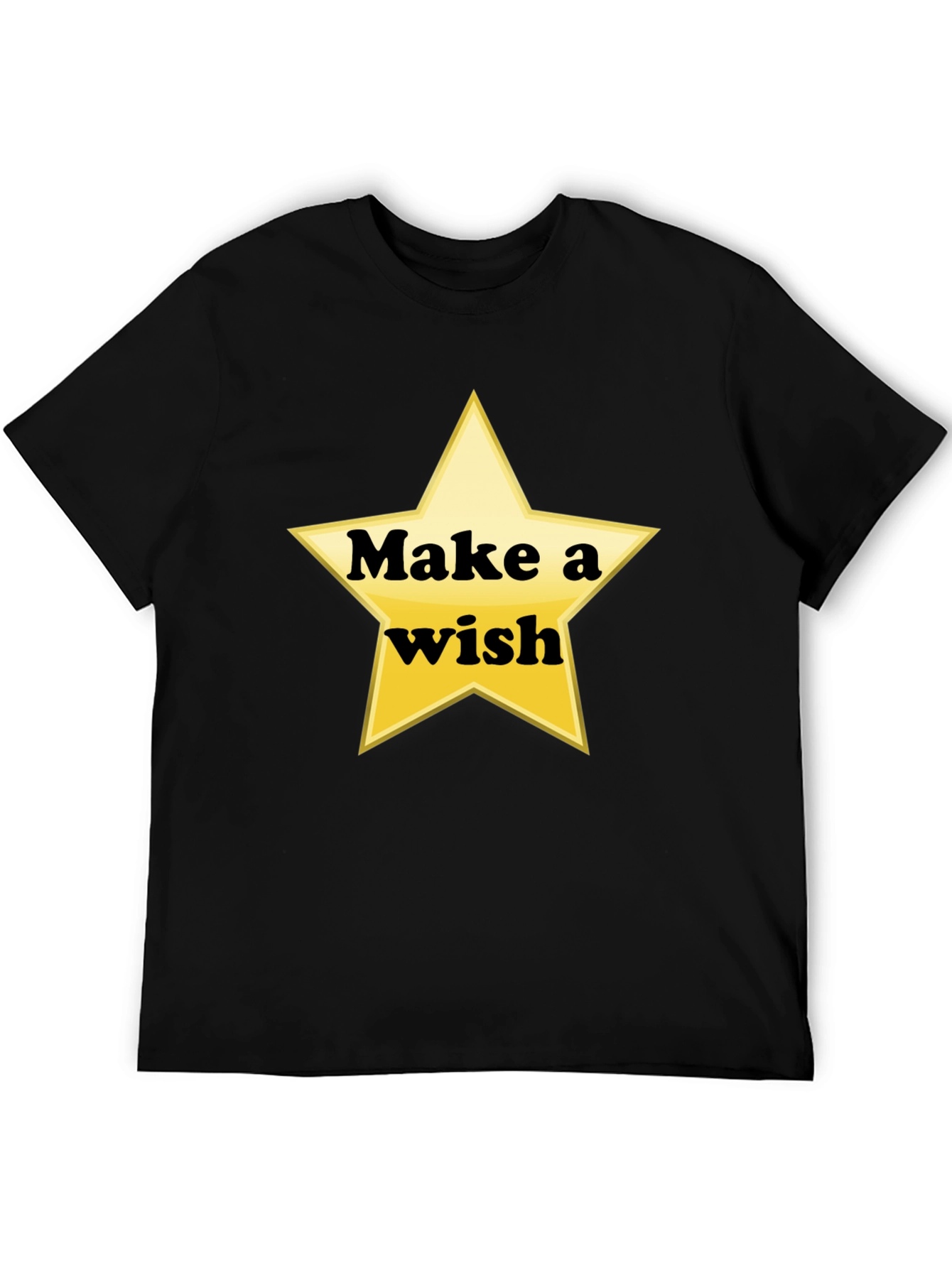 Black Make a Wish Star Graphic Tee - Soft Cotton Shirt view 5