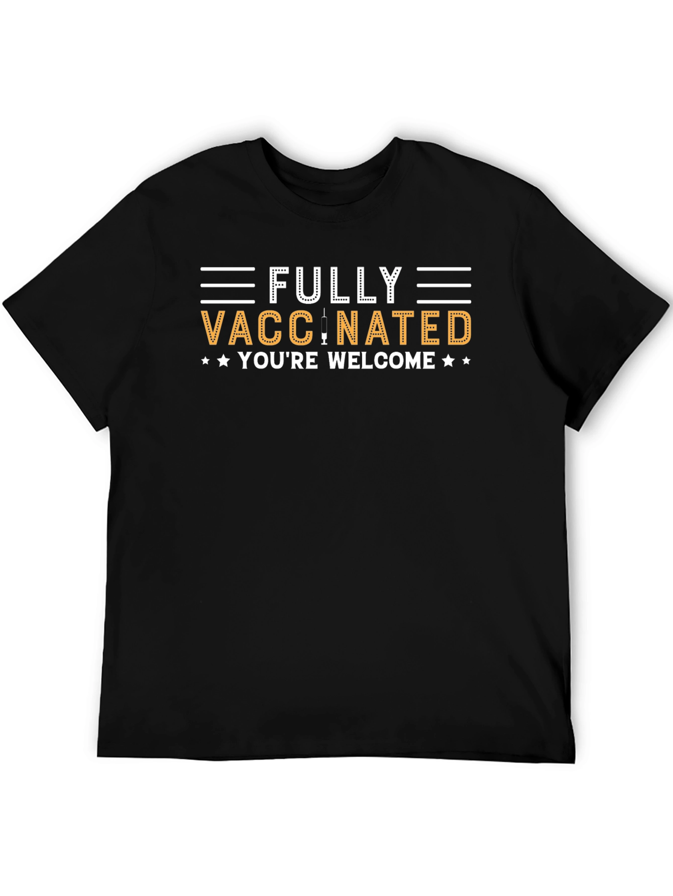 Black Fully Vaccinated Graphic Tee view 5