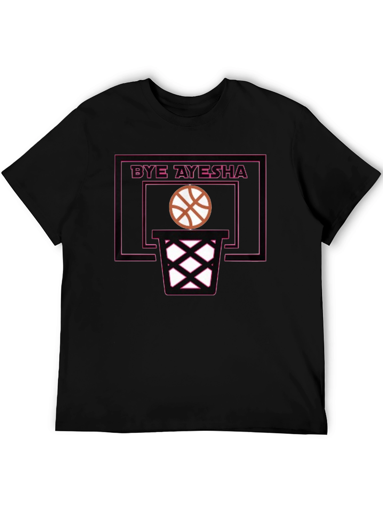 Black Bye Ayesha Basketball T-Shirt - Black view 5