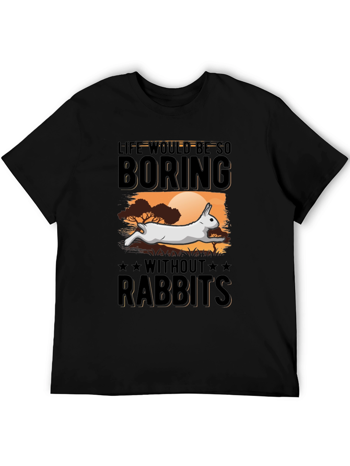 Black Life Without Rabbits T-Shirt view 5