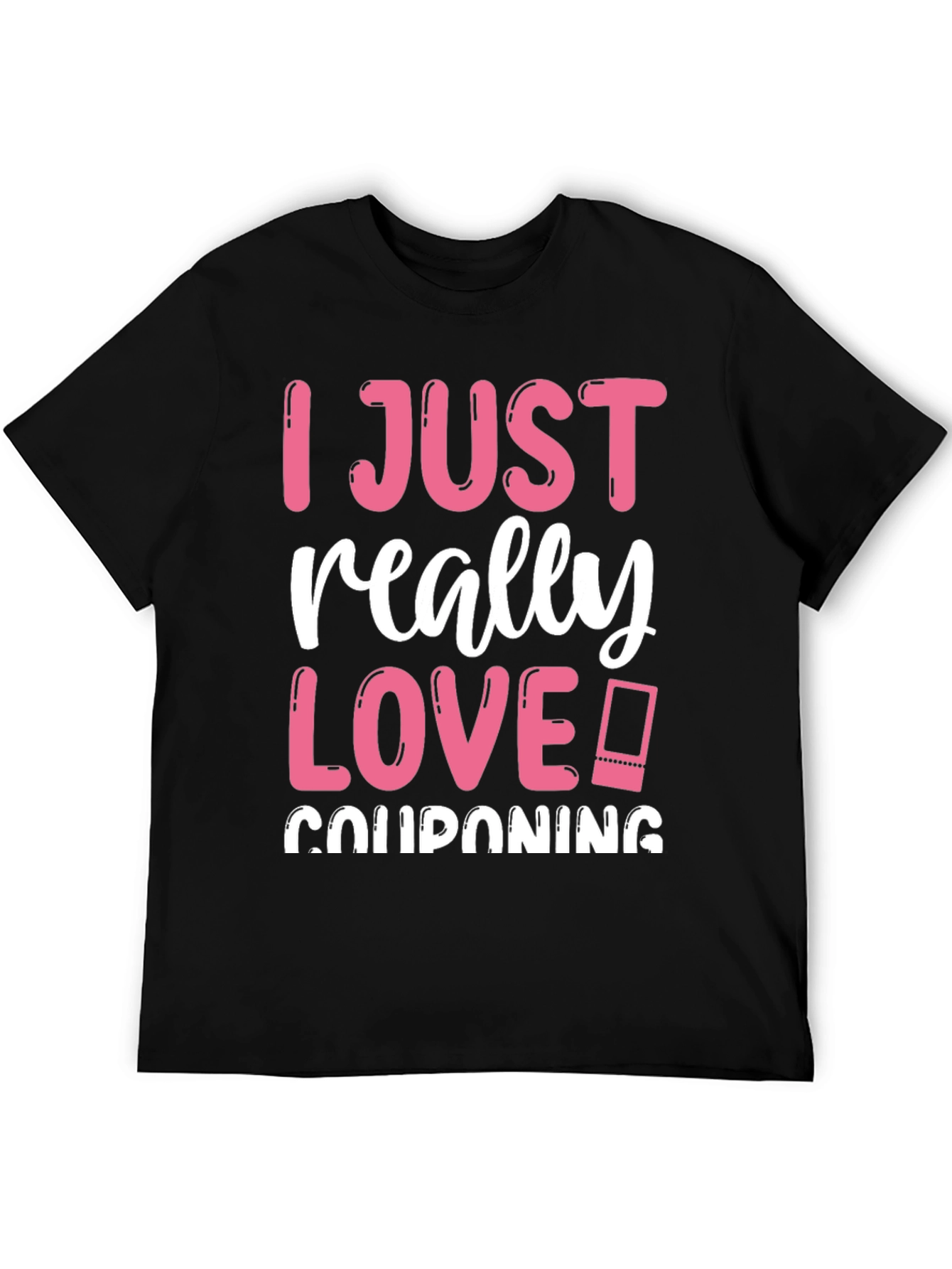 Black I Just Really Love Couponing Graphic T-Shirt view 5