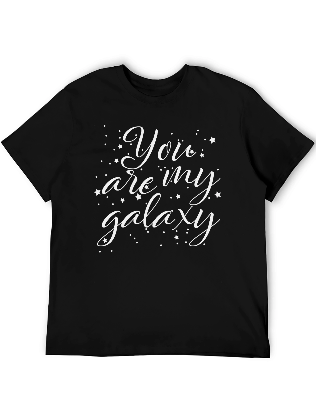 You Are My Galaxy Graphic Tee - Black Cotton T-Shirt - 5