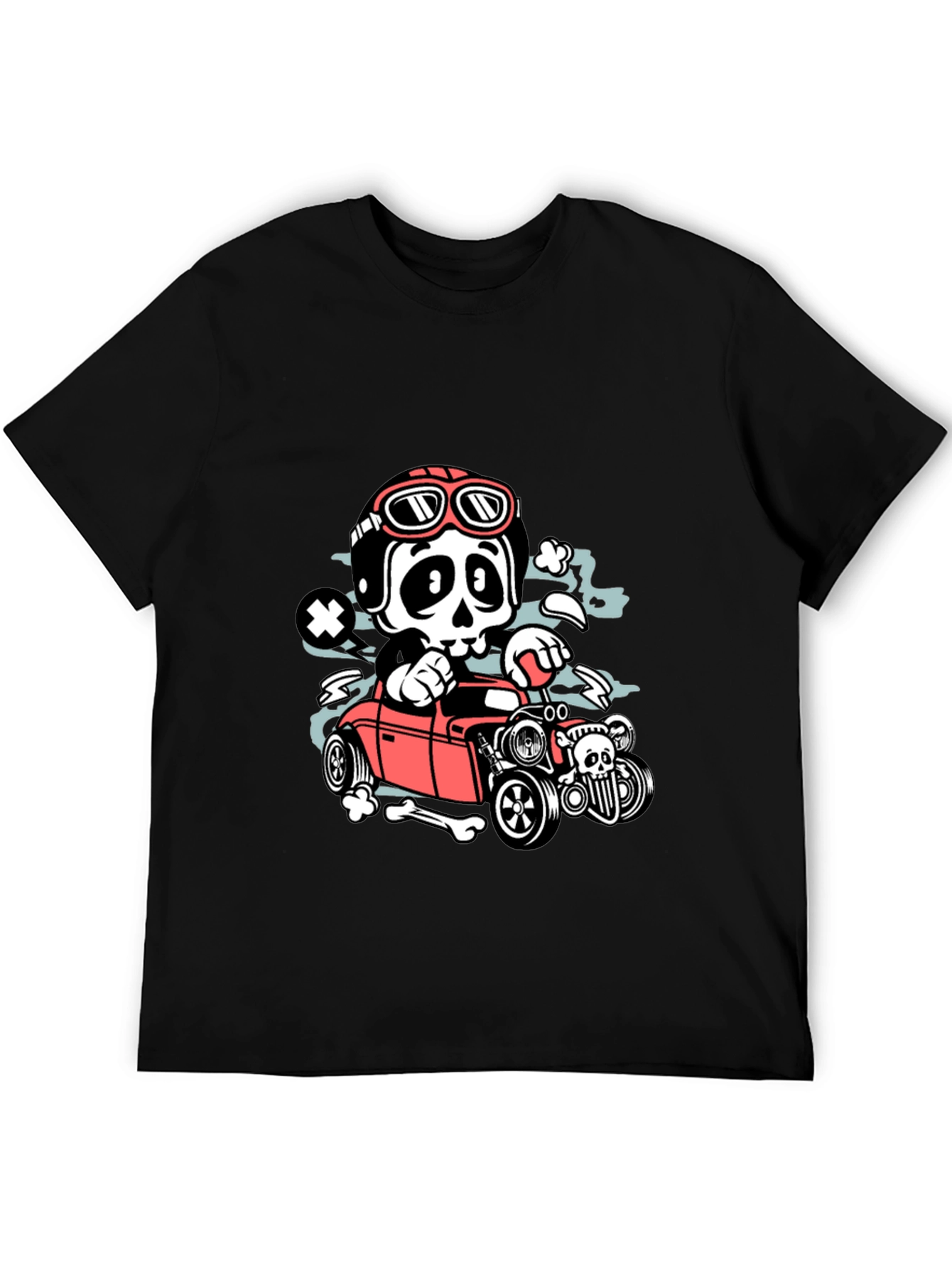 Skull Hot Rod T-Shirt - Rocker Style - 5