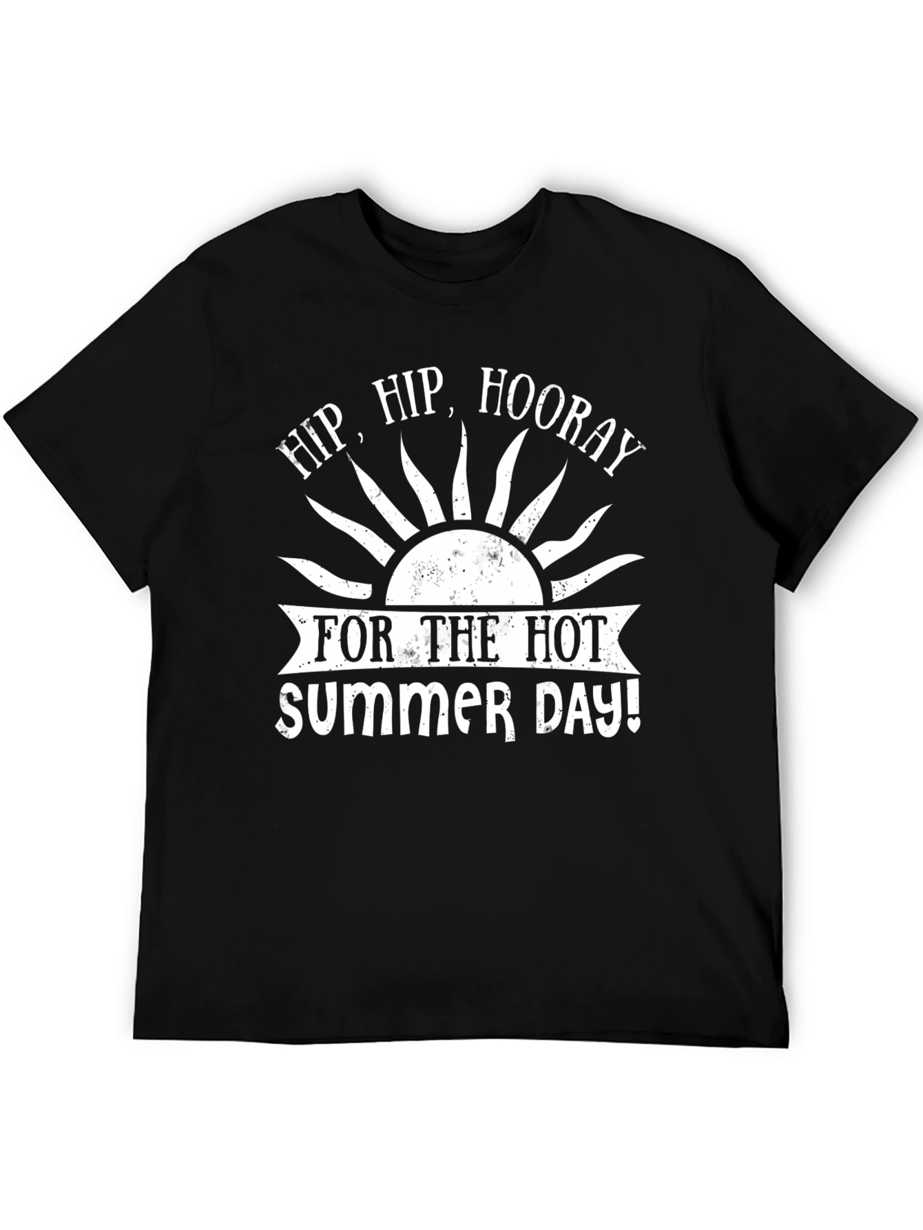 Black Hip, Hip, Hooray Summer Day T-Shirt view 5