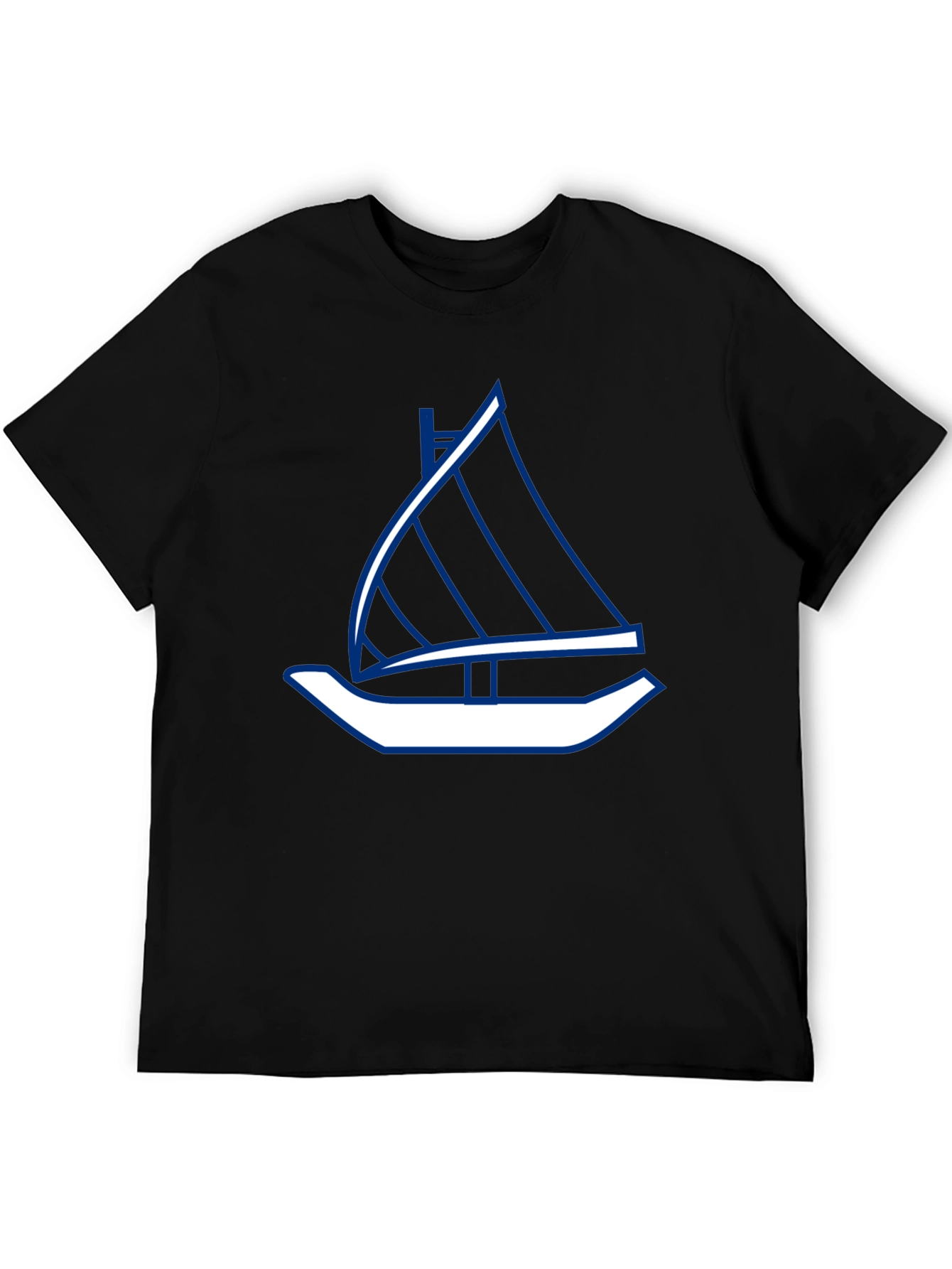 Black Sailboat Graphic Tee - Stylish Black T-Shirt view 5