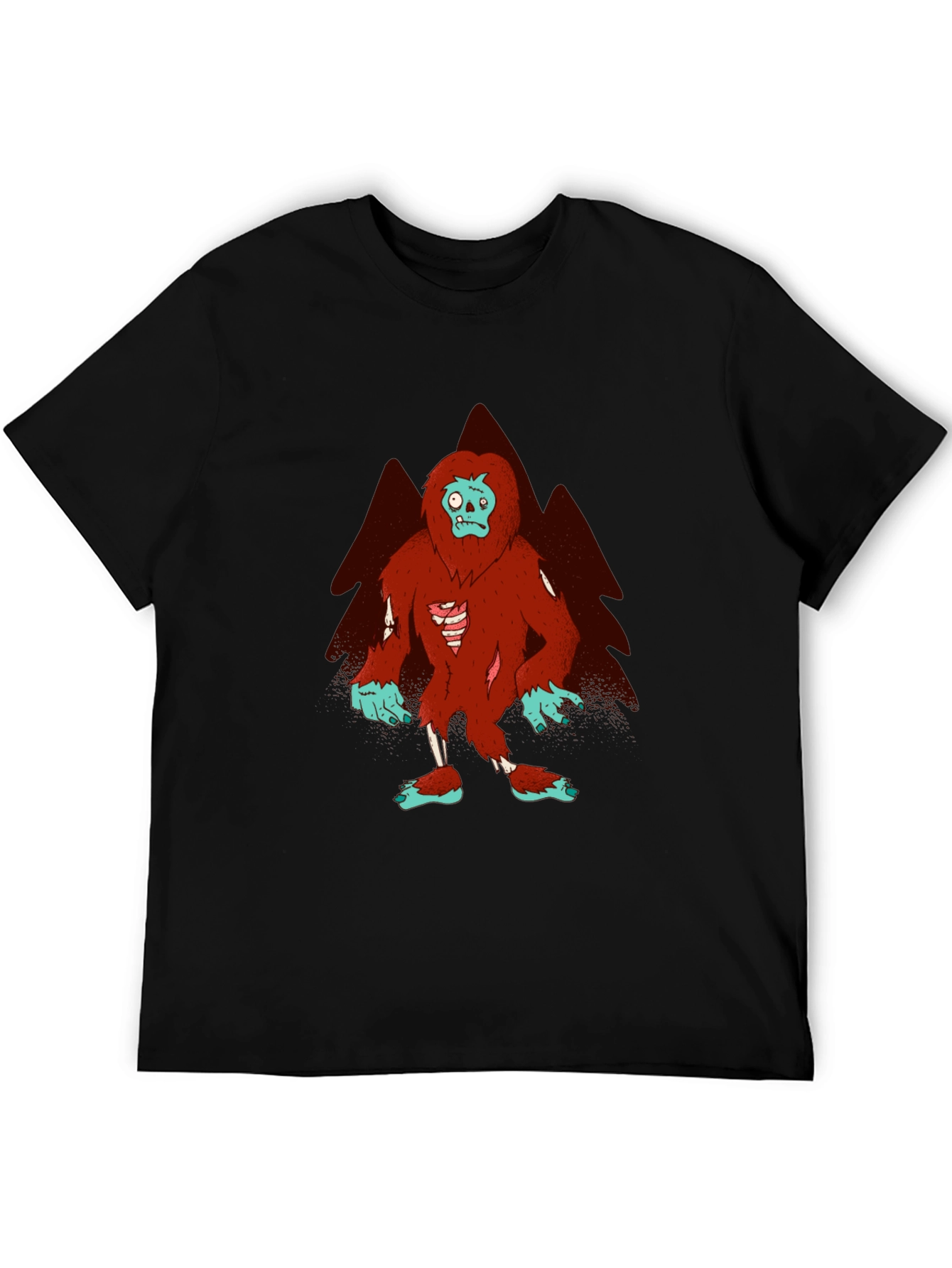 Black Zombie Bigfoot Graphic Tee view 5