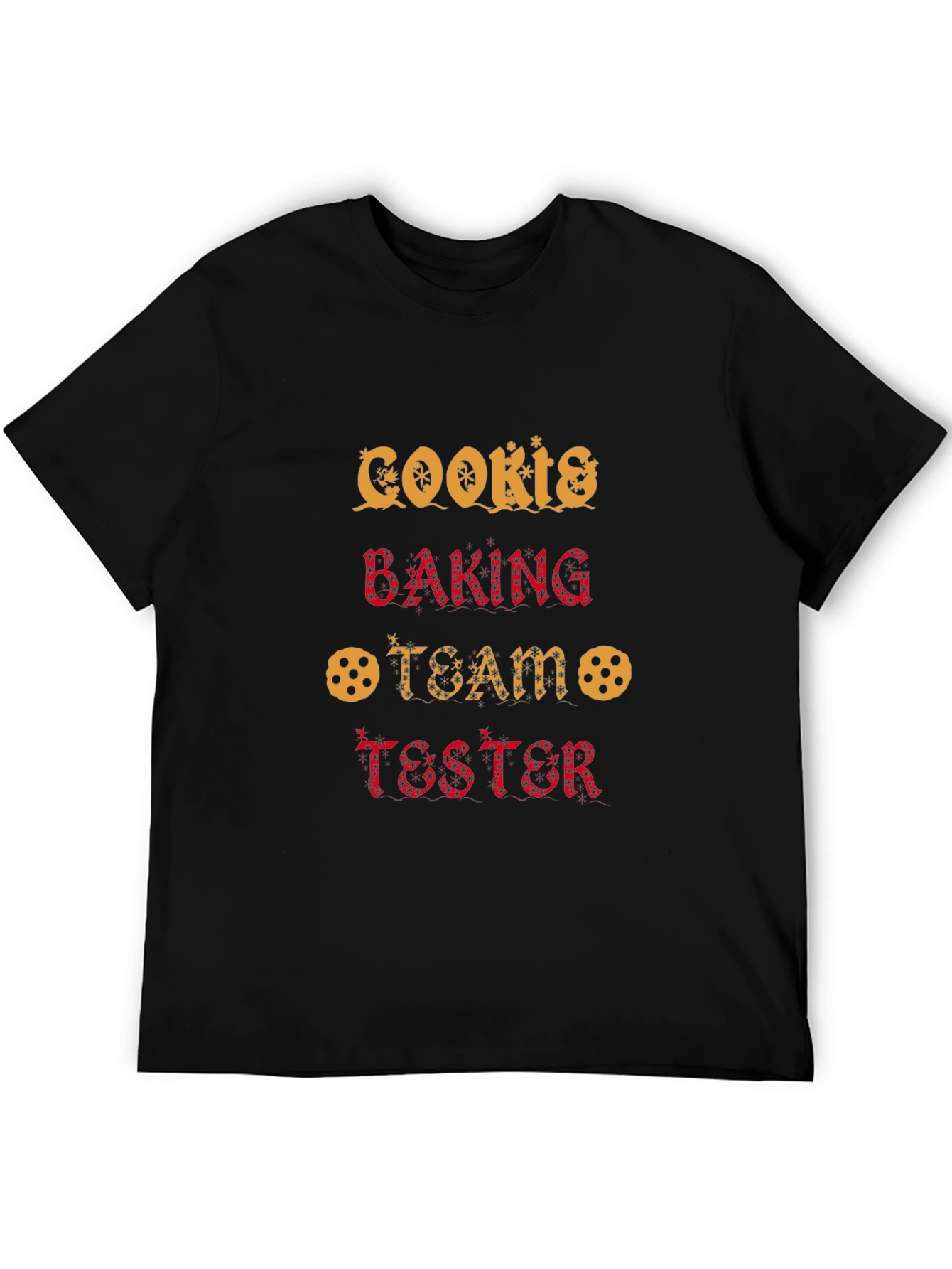Black Cookies Baking Team Tester T-Shirt - Black view 5