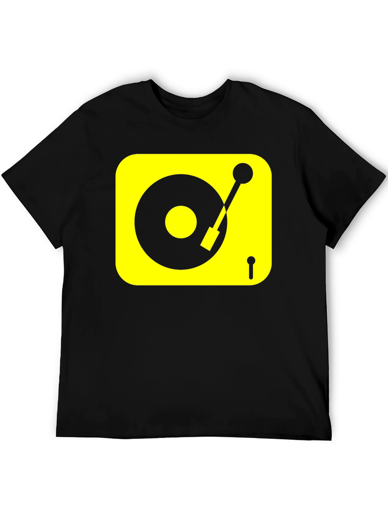 Black DJ Turntable Graphic Tee - Black view 5