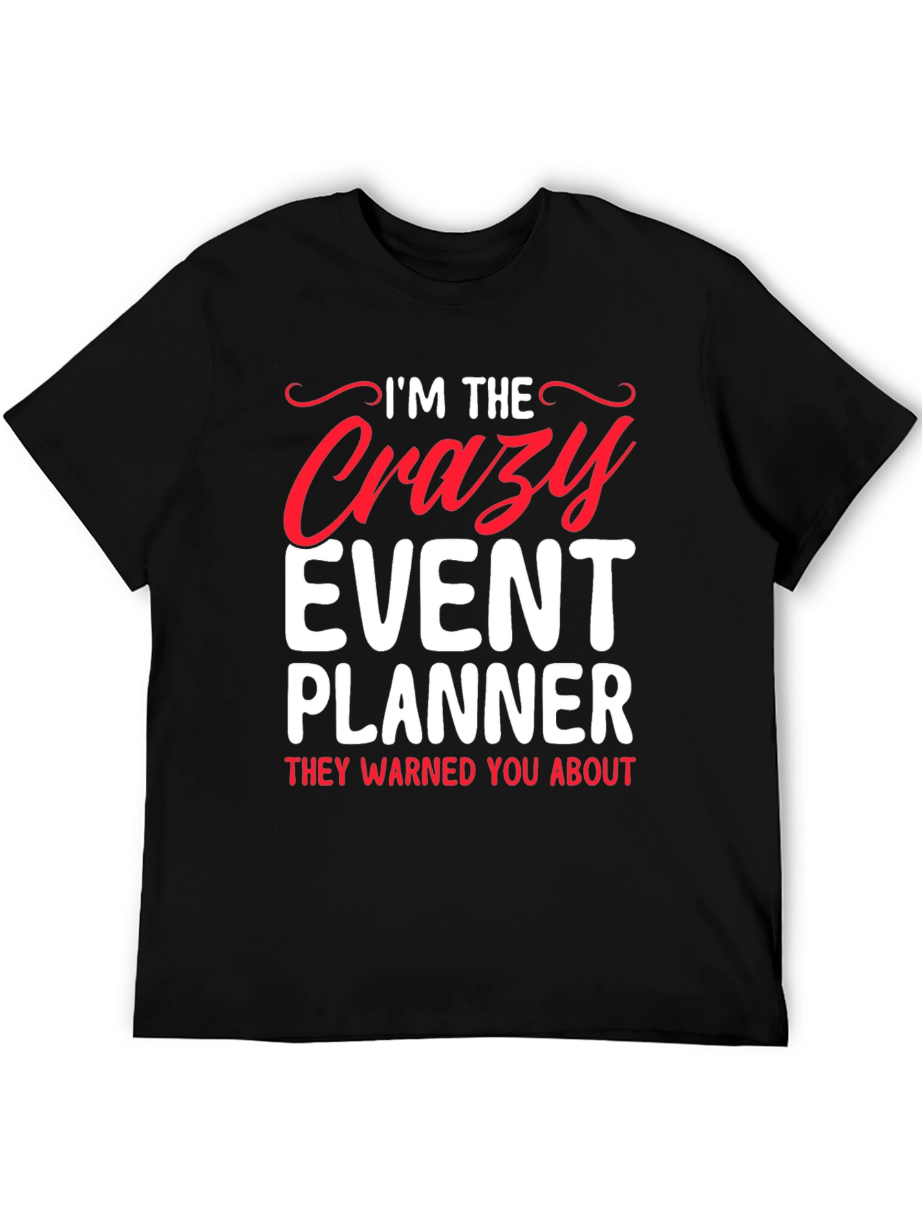 Black Crazy Event Planner Graphic Tee view 5
